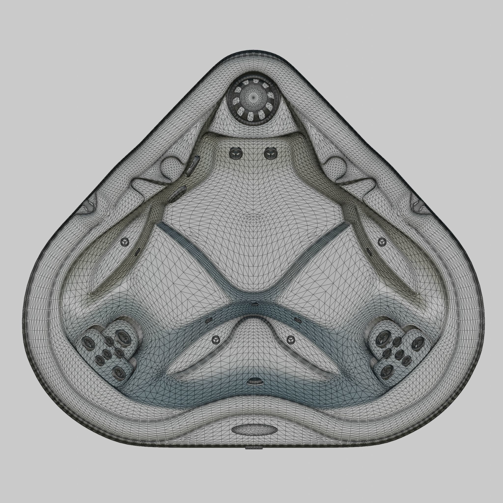 3D model of Hot Tub Jacuzzi Nordic Spas DAmour MS Low-poly 3D model_7