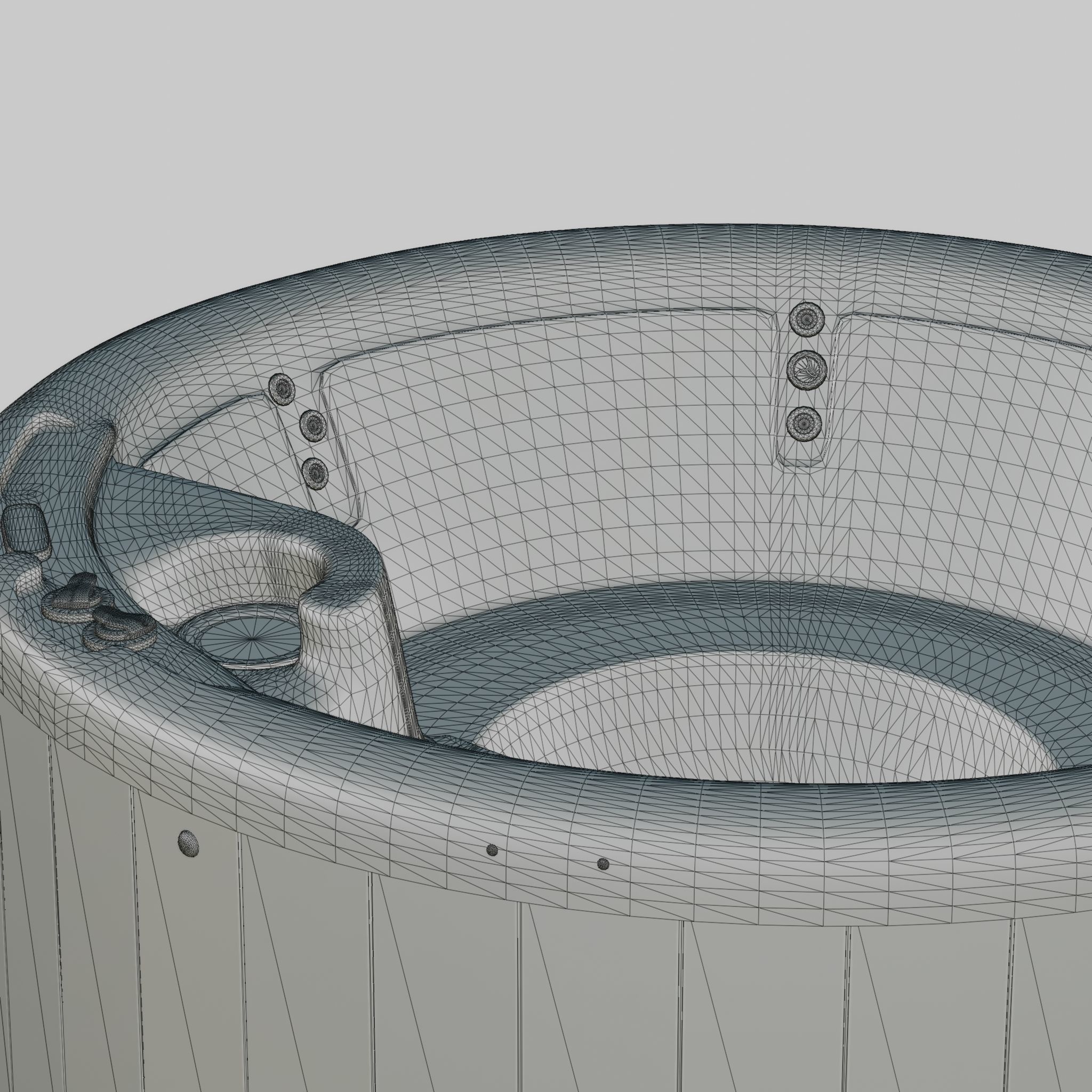3D model of Hot Tub Jacuzzi Nordic Spas Impulse Low-poly 3D model_5