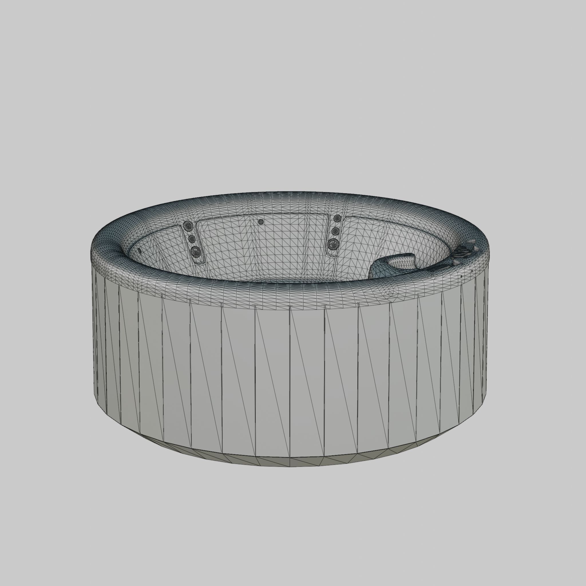 3D model of Hot Tub Jacuzzi Nordic Spas Impulse DP Low-poly 3D model_6