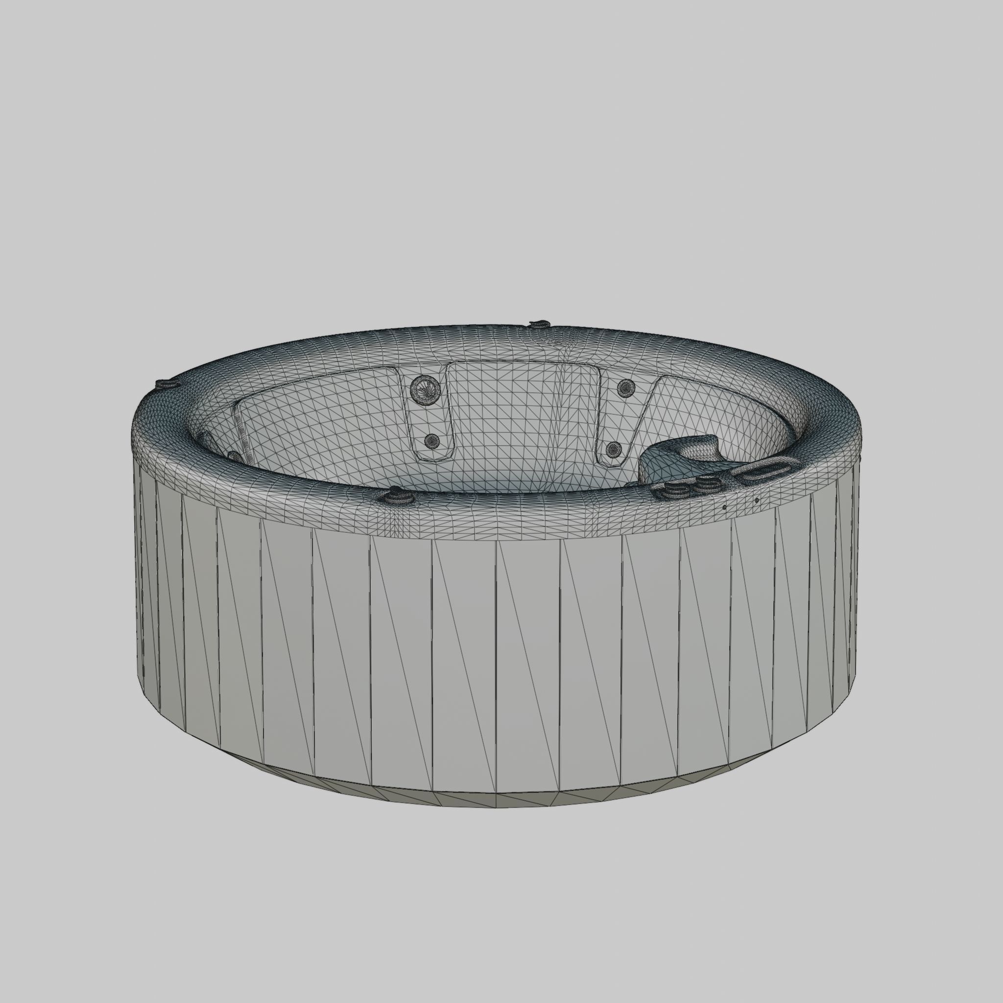 3D model of Hot Tub Jacuzzi Nordic Spas Warrior XL All-In-110V Low-poly 3D model_6