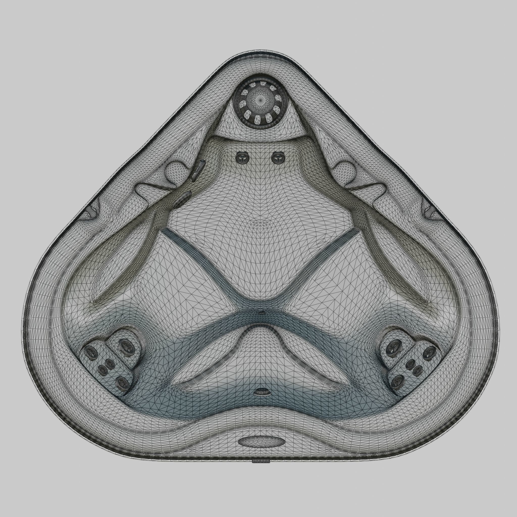 3D model of Hot Tub Jacuzzi Nordic Spas DAmour All-In-110 Low-poly 3D model_7