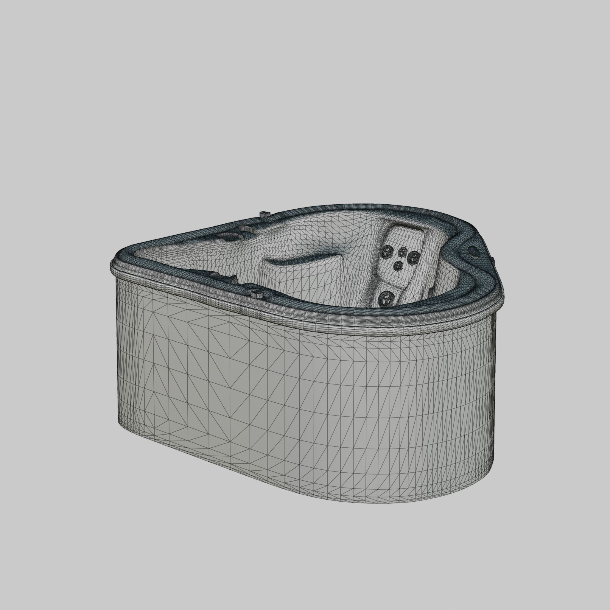 3D model of Hot Tub Jacuzzi Nordic Spas DAmour All-In-110 Low-poly 3D model_6