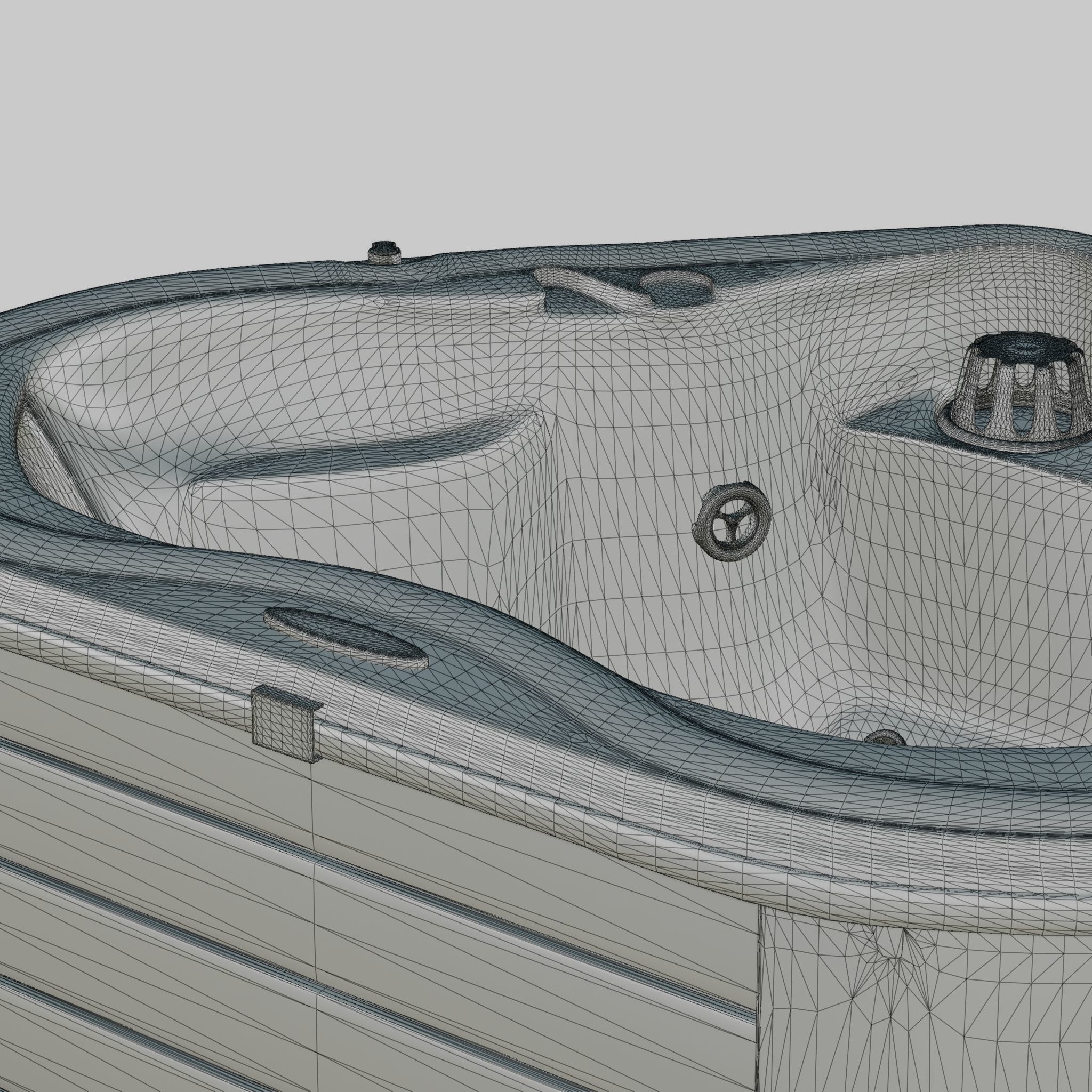 3D model of Hot Tub Jacuzzi Nordic Spas DAmour All-In-110 Low-poly 3D model_5