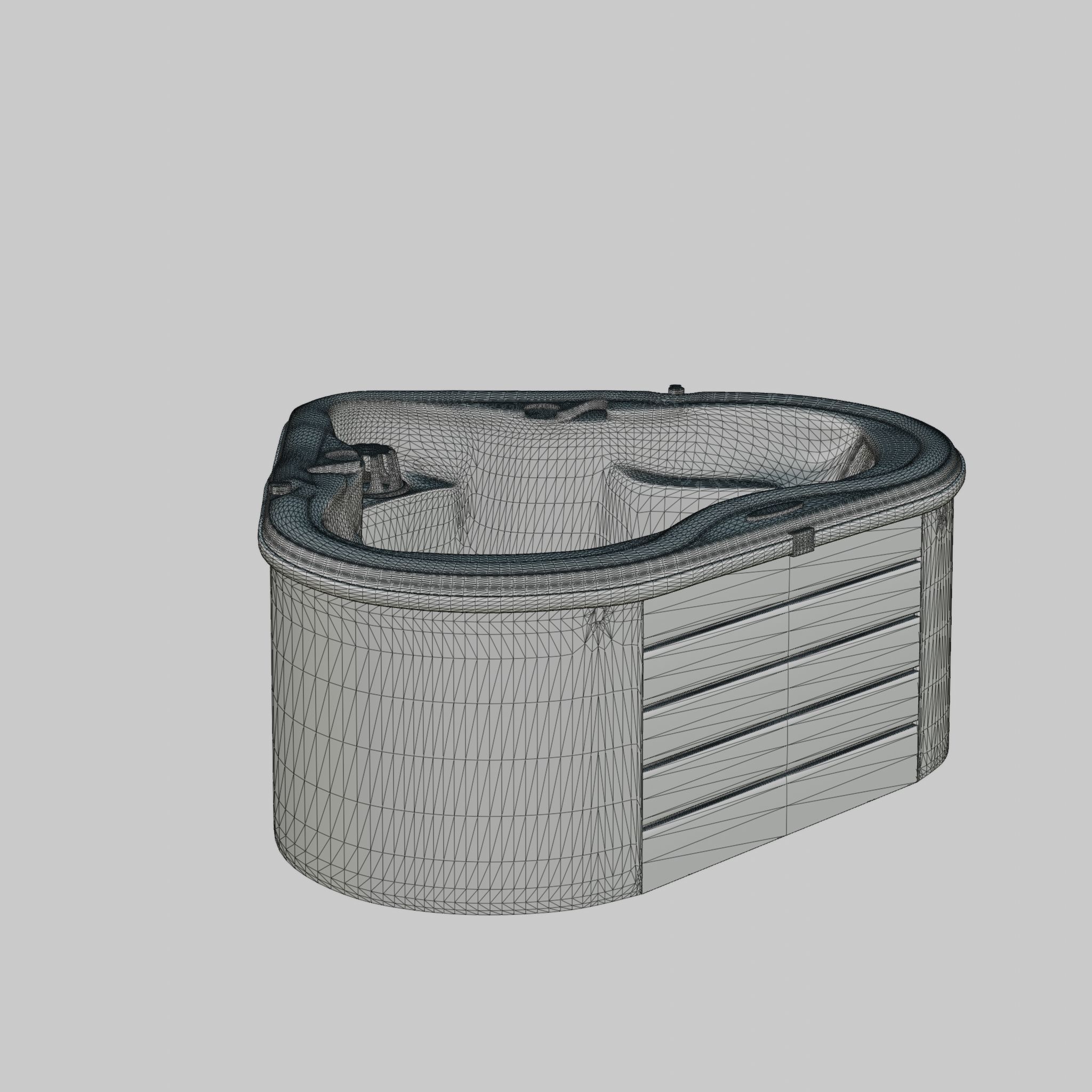 3D model of Hot Tub Jacuzzi Nordic Spas DAmour All-In-110 Low-poly 3D model_4
