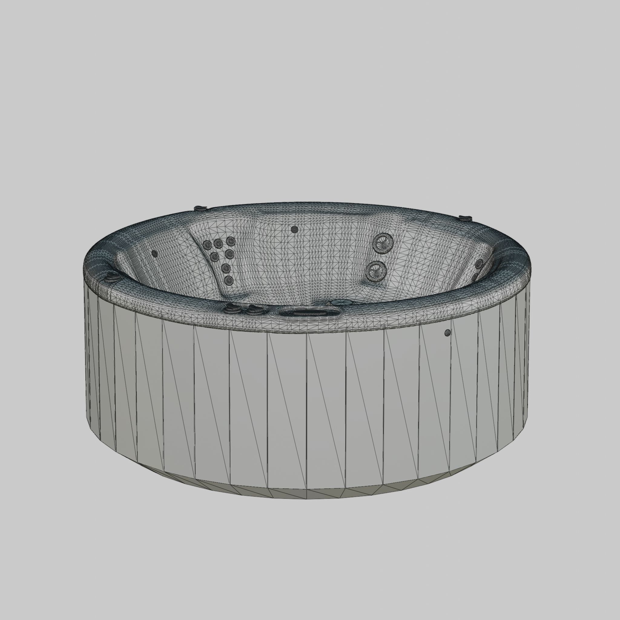 3D model of Hot Tub Jacuzzi Nordic Spas Crown Low-poly 3D model_4