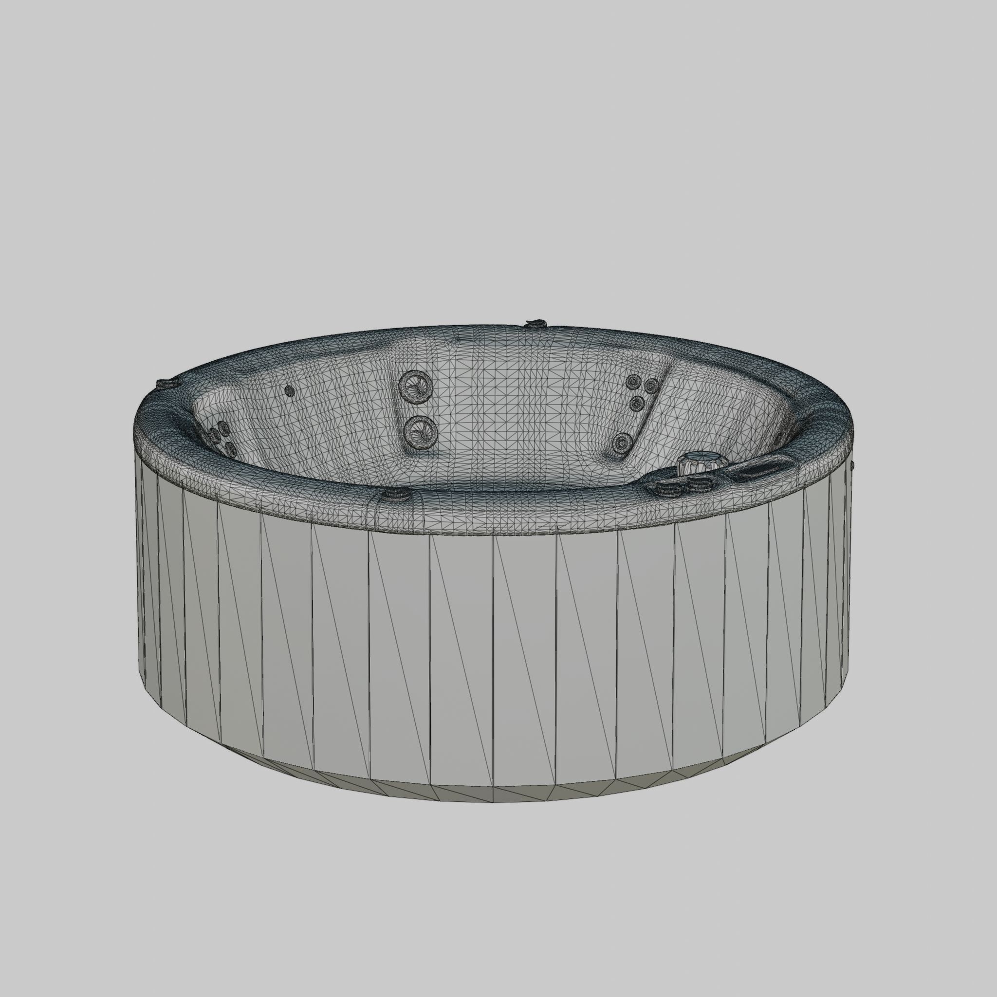 3D model of Hot Tub Jacuzzi Nordic Spas Crown Low-poly 3D model_6