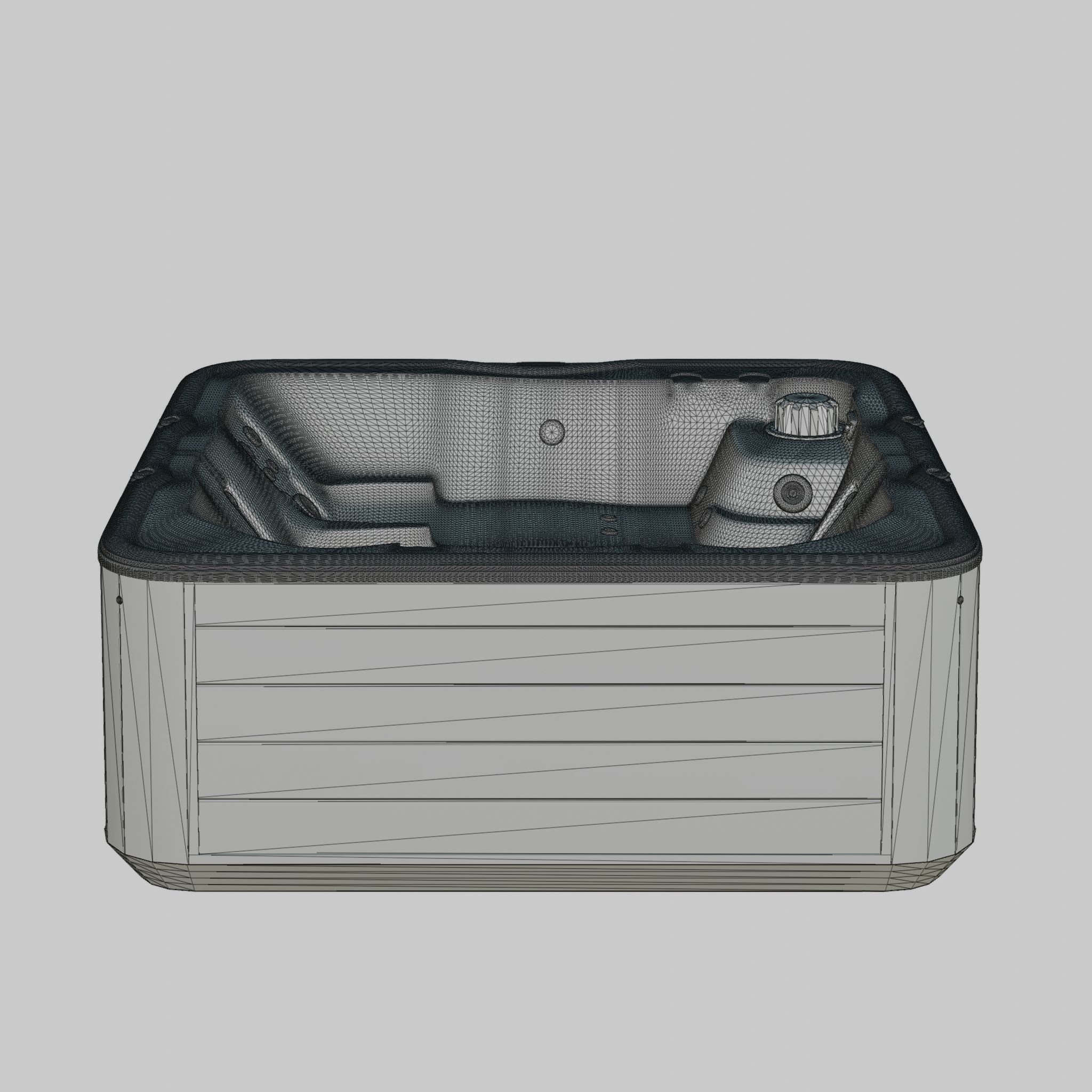 3D model of Hot Tub Jacuzzi Nordic Spas Encore SE Low-poly 3D model_6