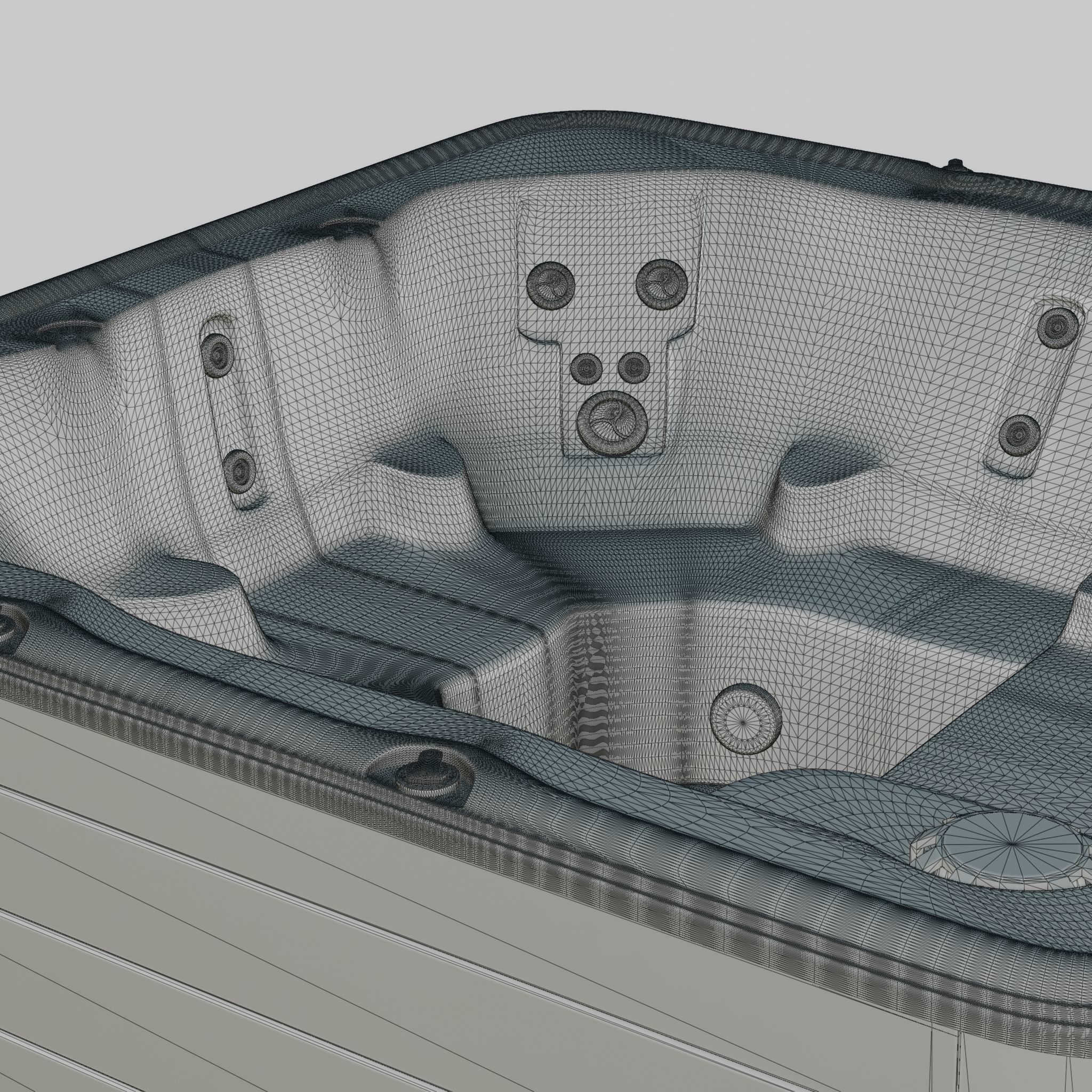 3D model of Hot Tub Jacuzzi Nordic Spas Encore SE Low-poly 3D model_5