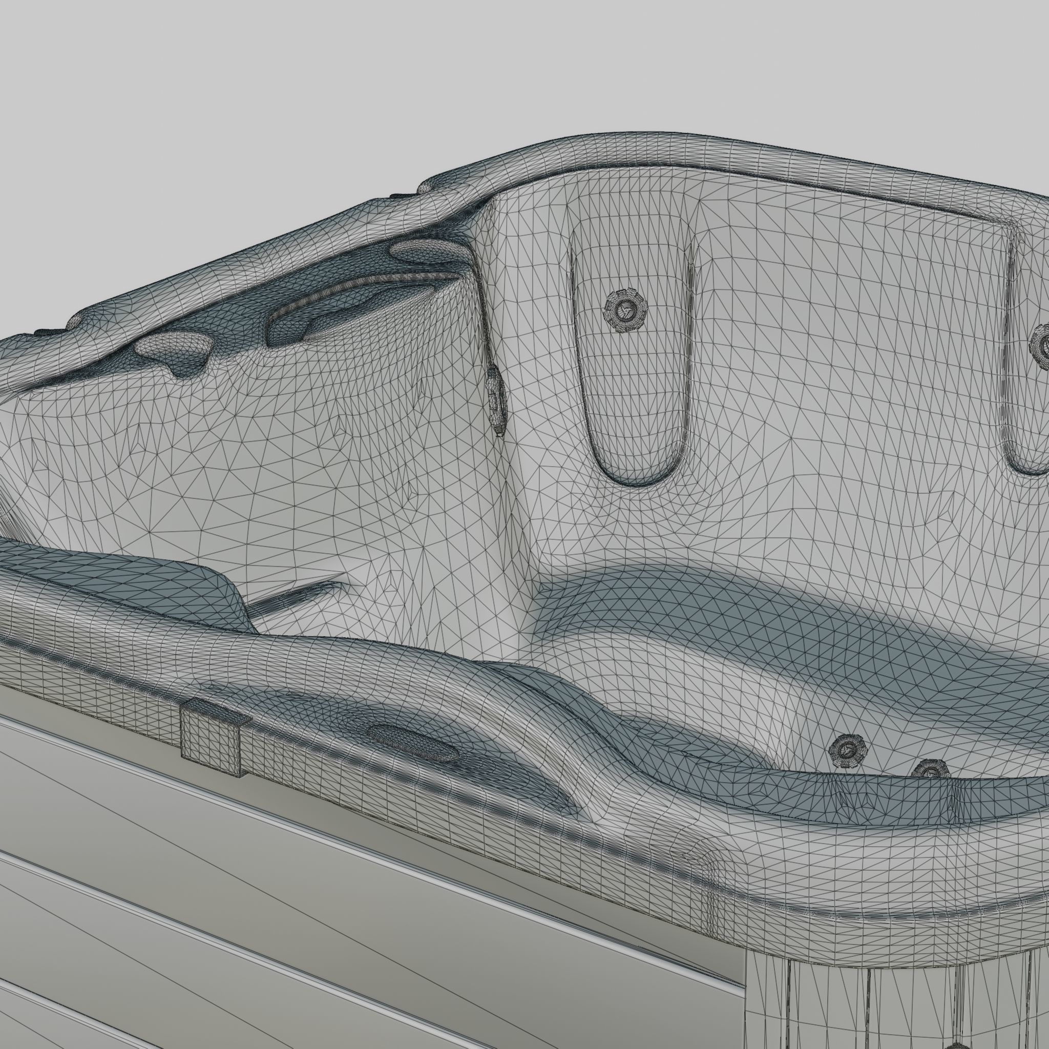 3D model of Hot Tub Jacuzzi Nordic Spas Retreat All-In-110V Low-poly 3D model_5