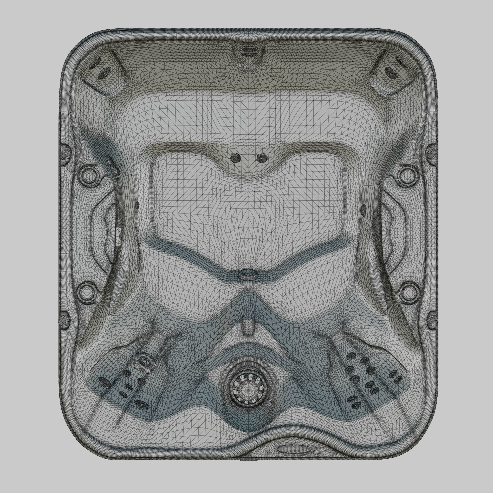 3D model of Hot Tub Jacuzzi Nordic Spas Retreat SE Low-poly 3D model_7