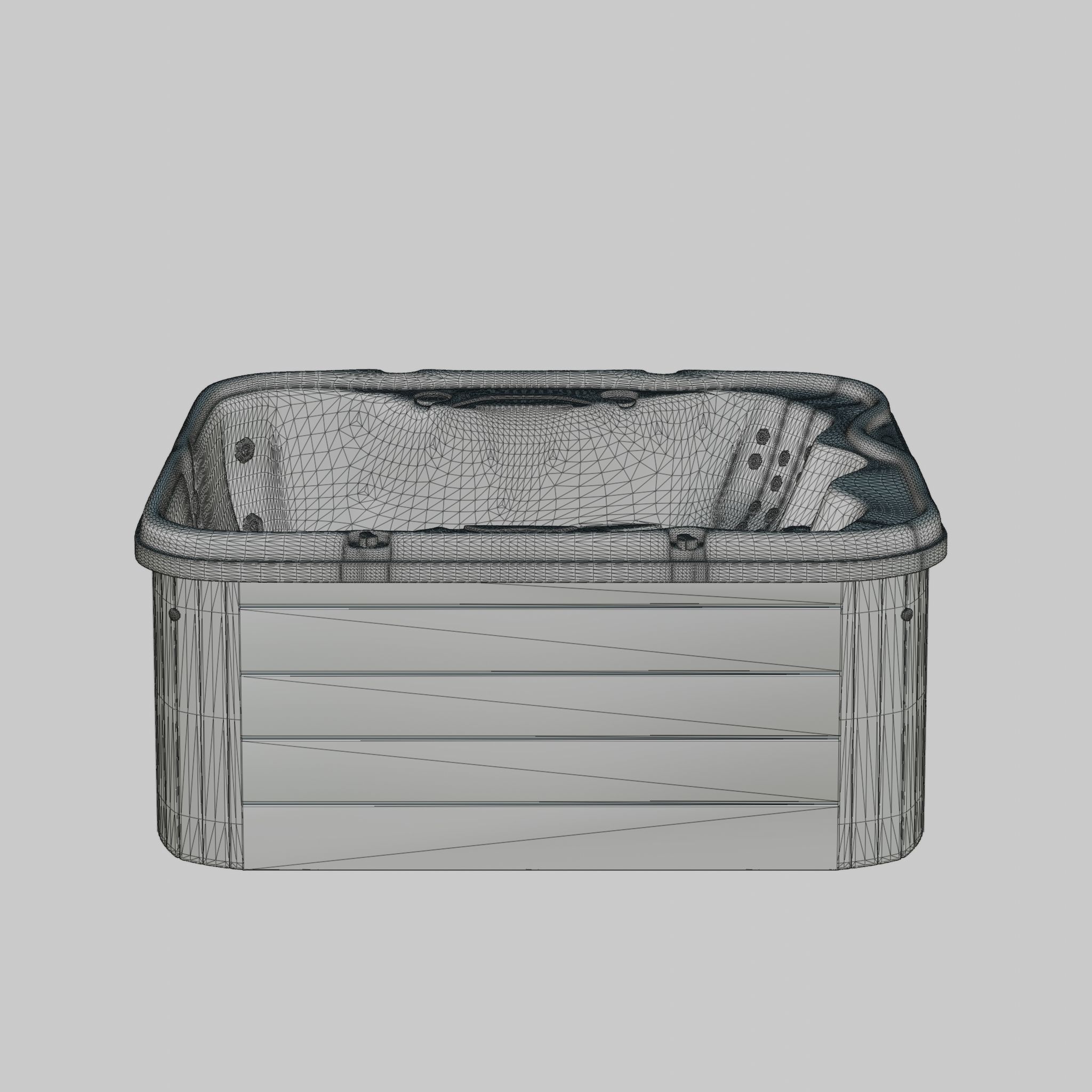 3D model of Hot Tub Jacuzzi Nordic Spas Retreat SE Low-poly 3D model_6