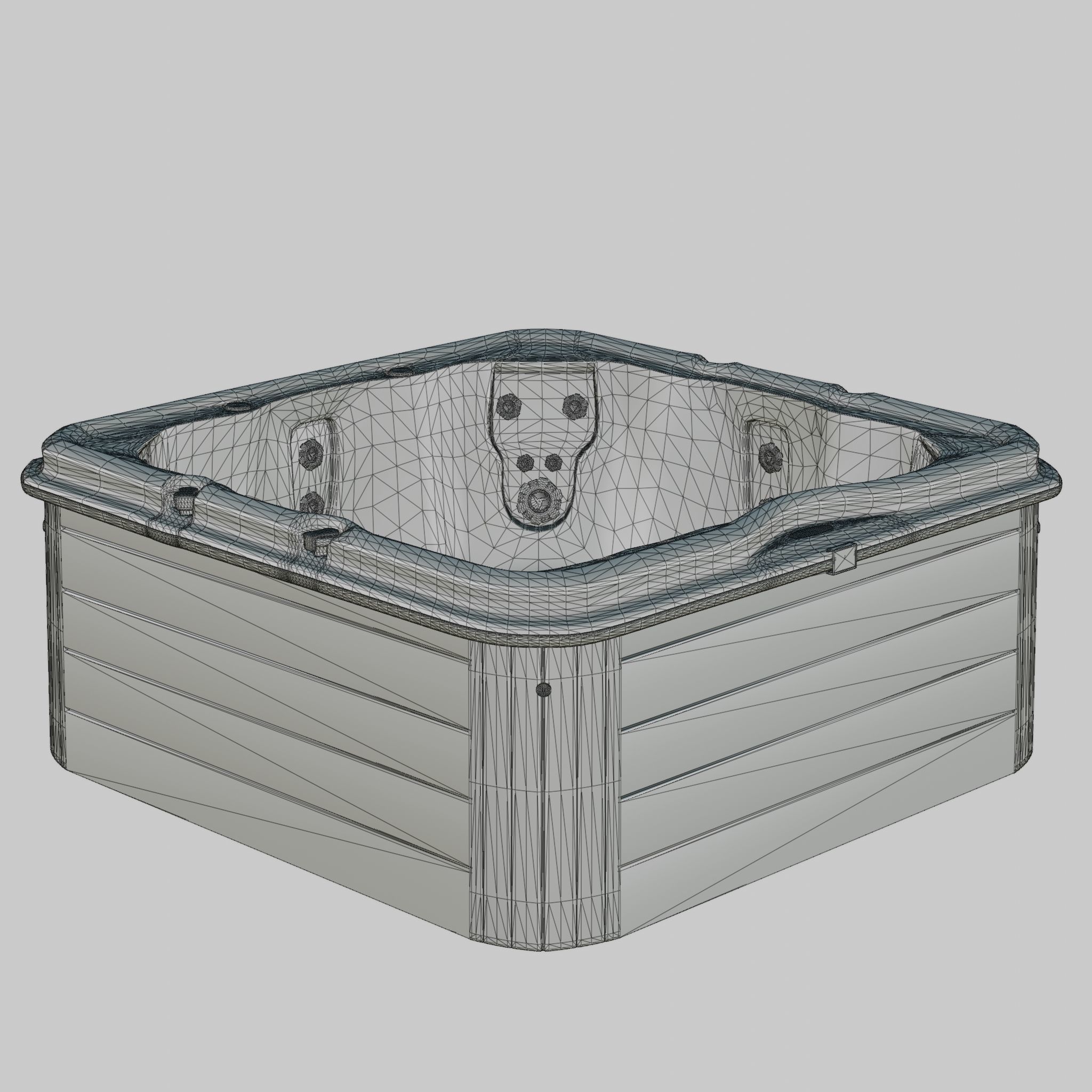 3D model of Hot Tub Jacuzzi Nordic Spas Jubilee MS Low-poly 3D model_6