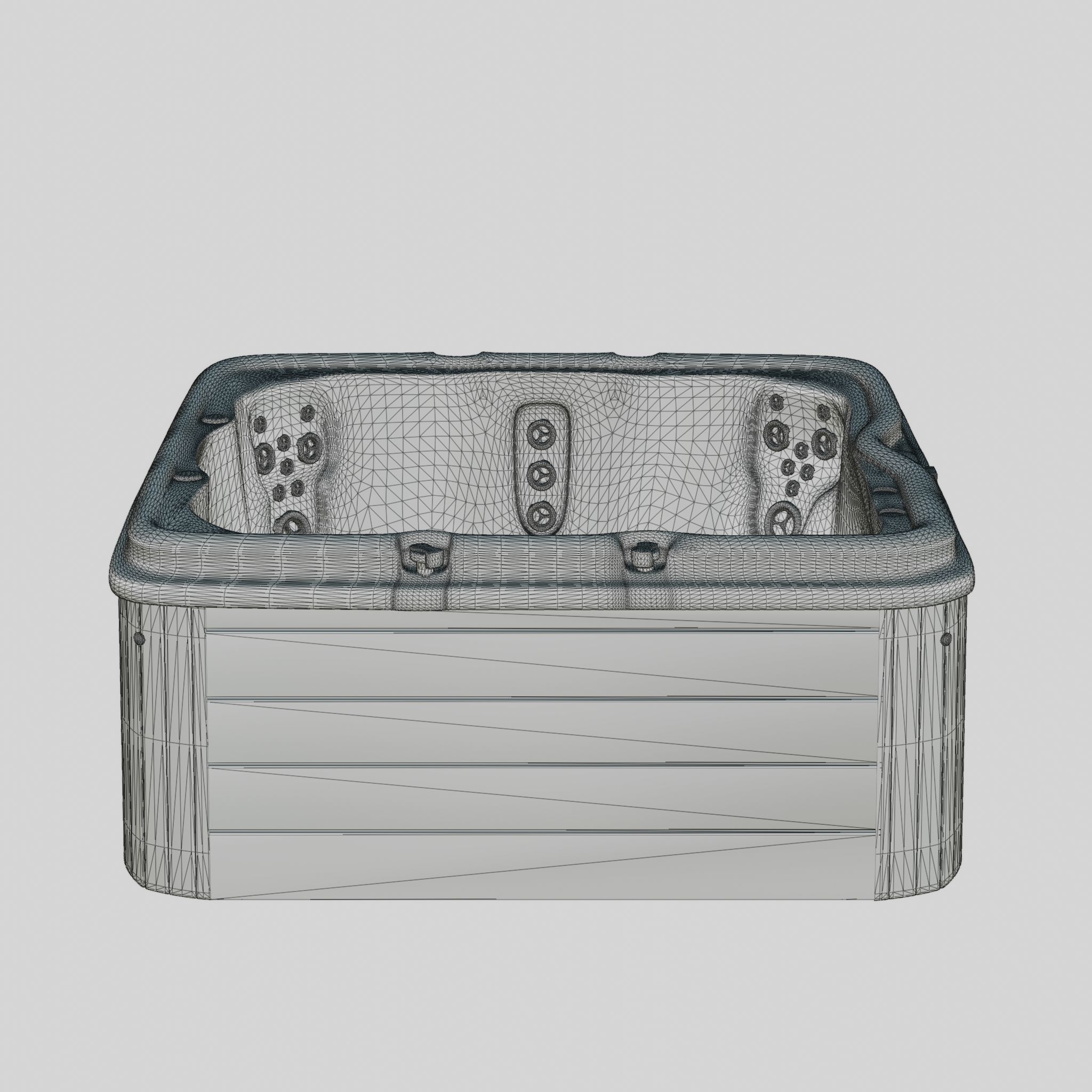 3D model of Hot Tub Jacuzzi Nordic Spas Jubilee LS Low-poly 3D model_6