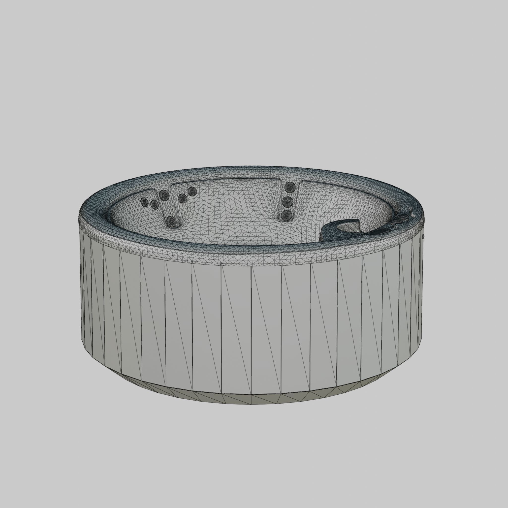 3D model of Hot Tub Jacuzzi Nordic Spas Crown II Low-poly 3D model_6