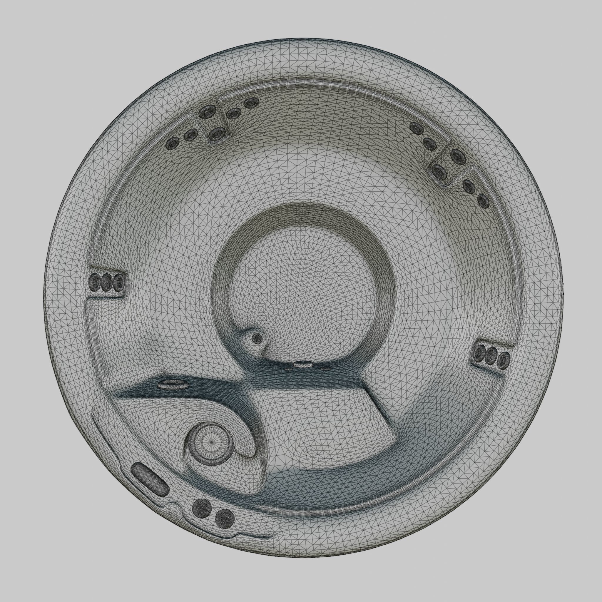 3D model of Hot Tub Jacuzzi Nordic Spas Crown II Low-poly 3D model_7