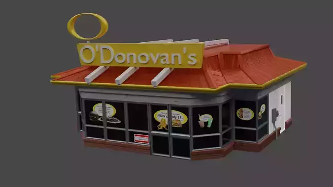 McDonalds Parody- ODonovans Burgers Restaurant Building