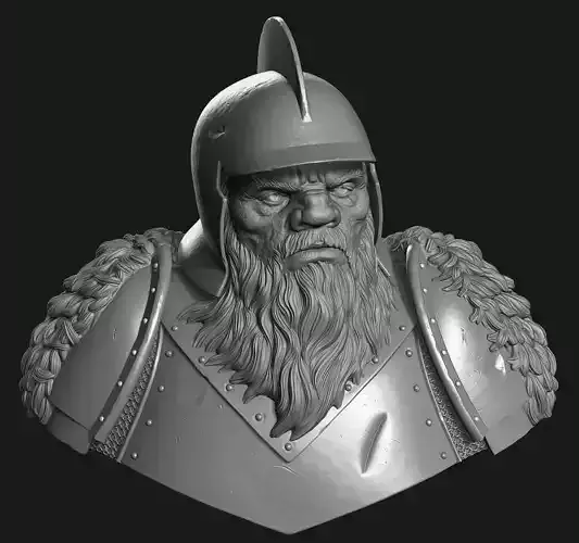 Dwarf veteran bust 3D print model