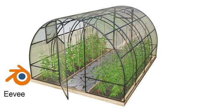 Greenhouse cyclos 3D model 6