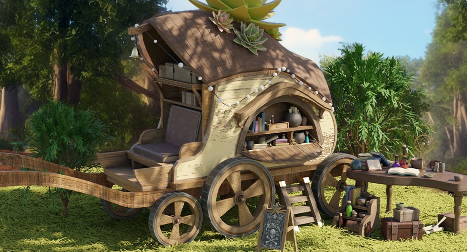 Potions Caravan 3D model_7