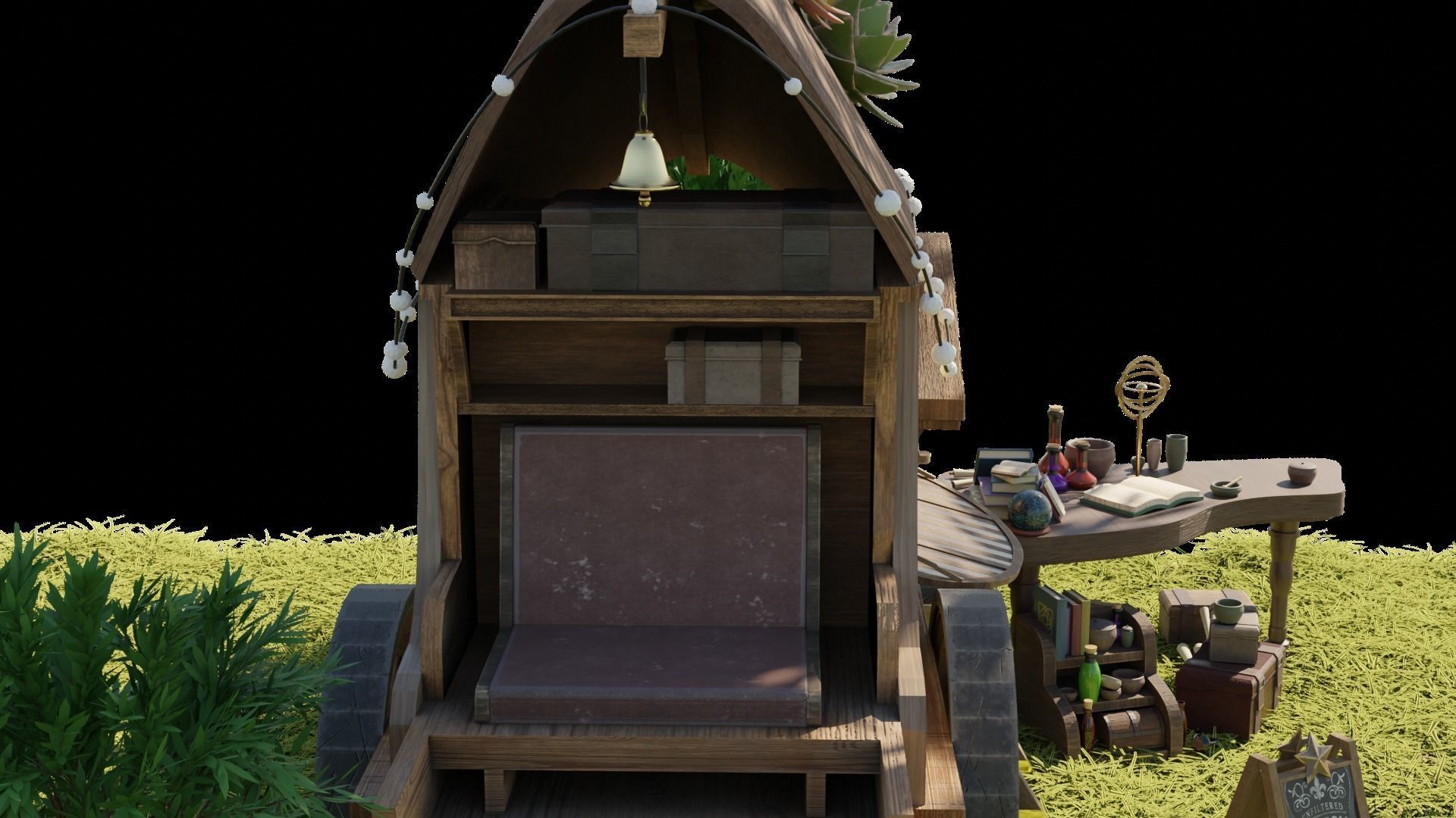 Potions Caravan 3D model_5