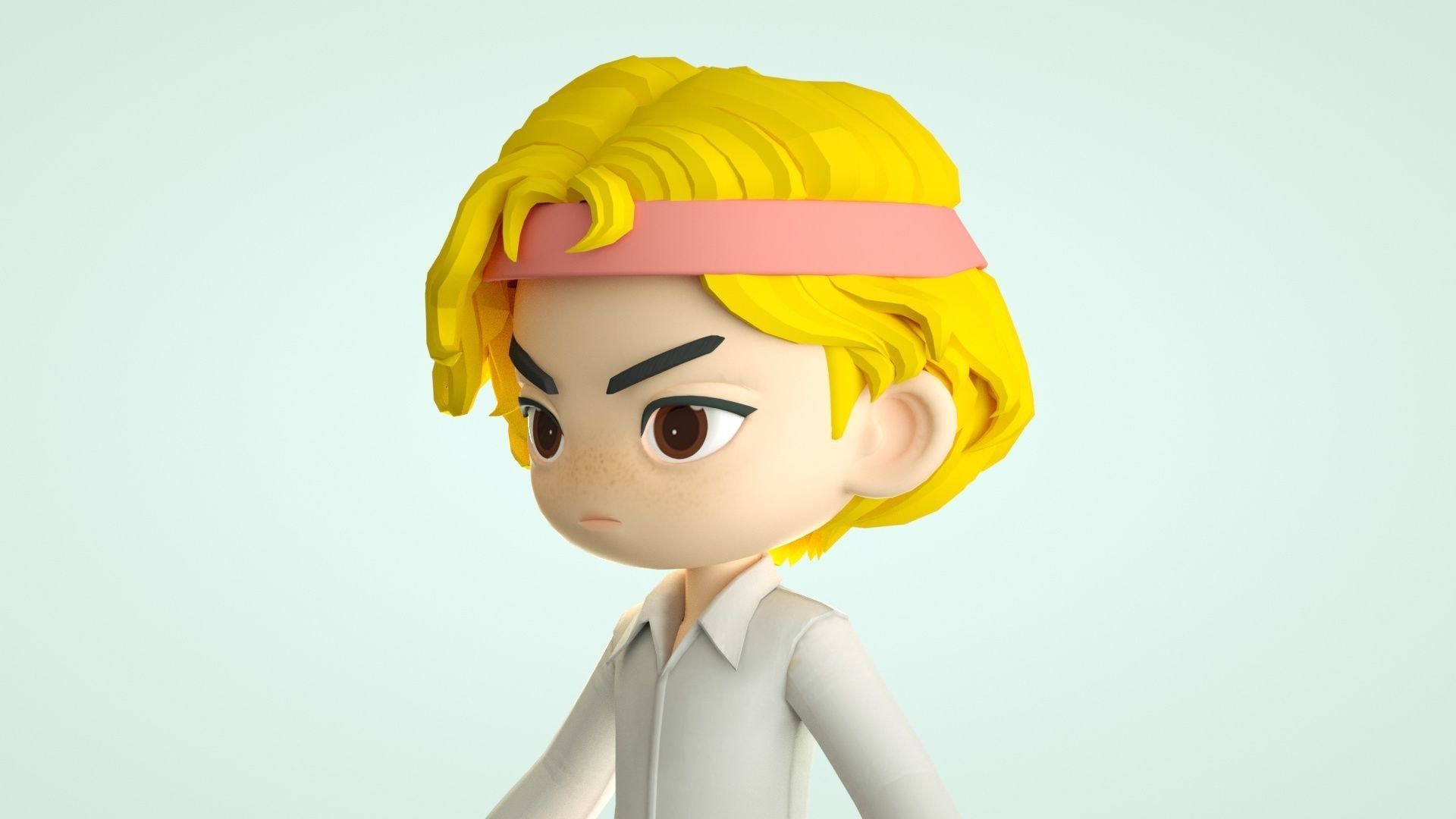 cartoon boy 3D model_8