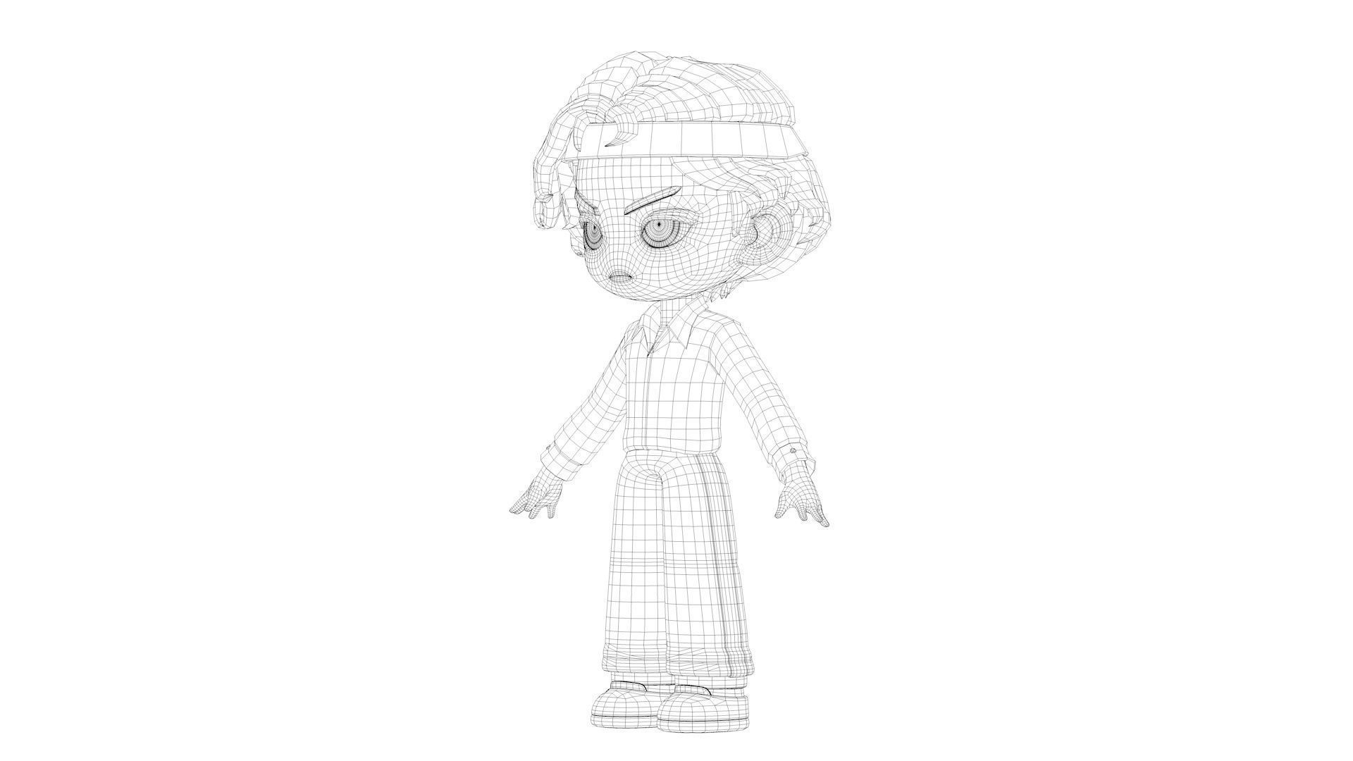 cartoon boy 3D model_17