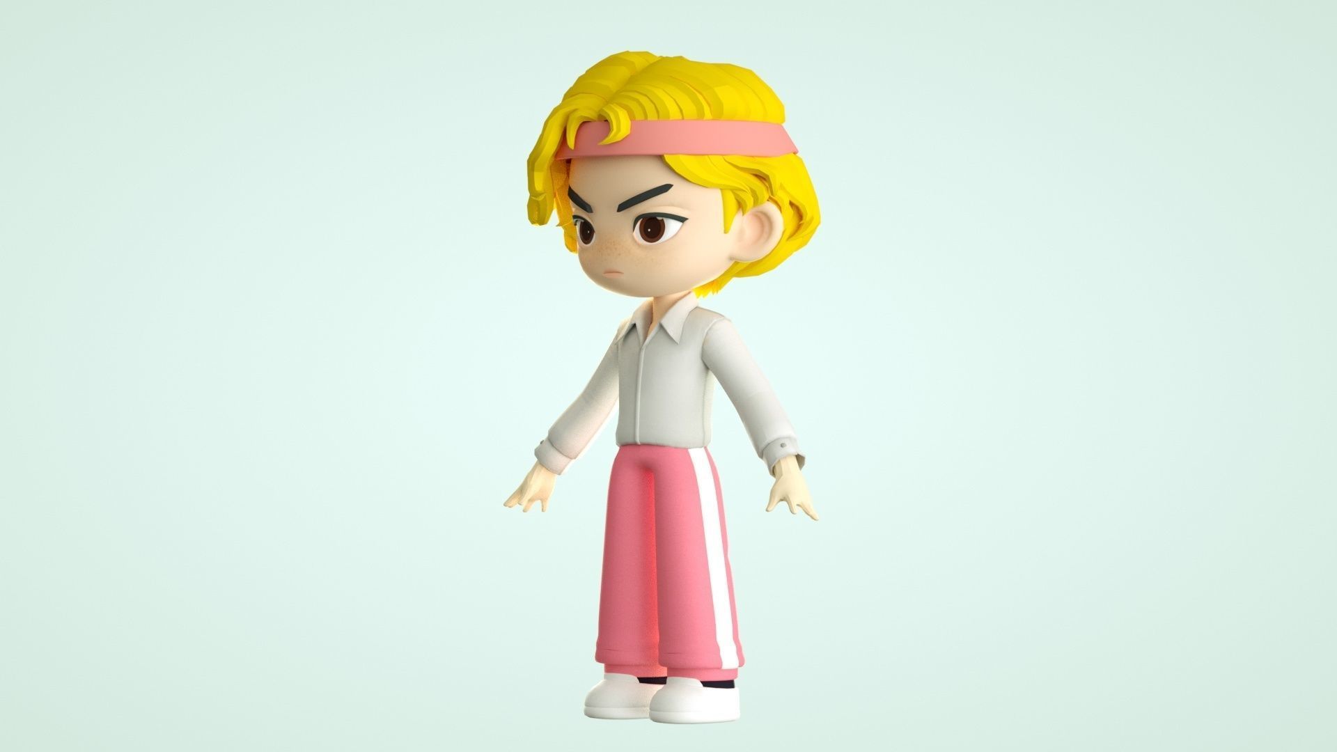 cartoon boy 3D model_11