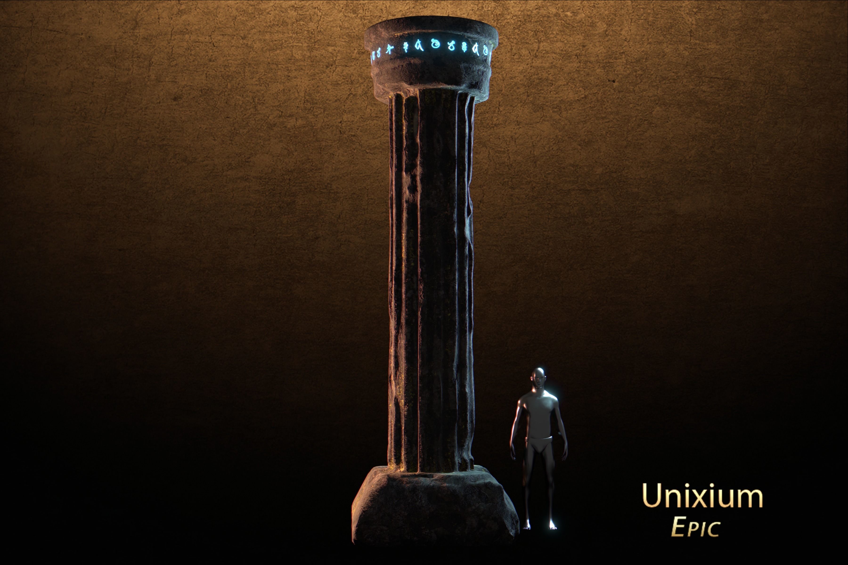 Modular Ancient Atlantean Temple Low-poly 3D model_31