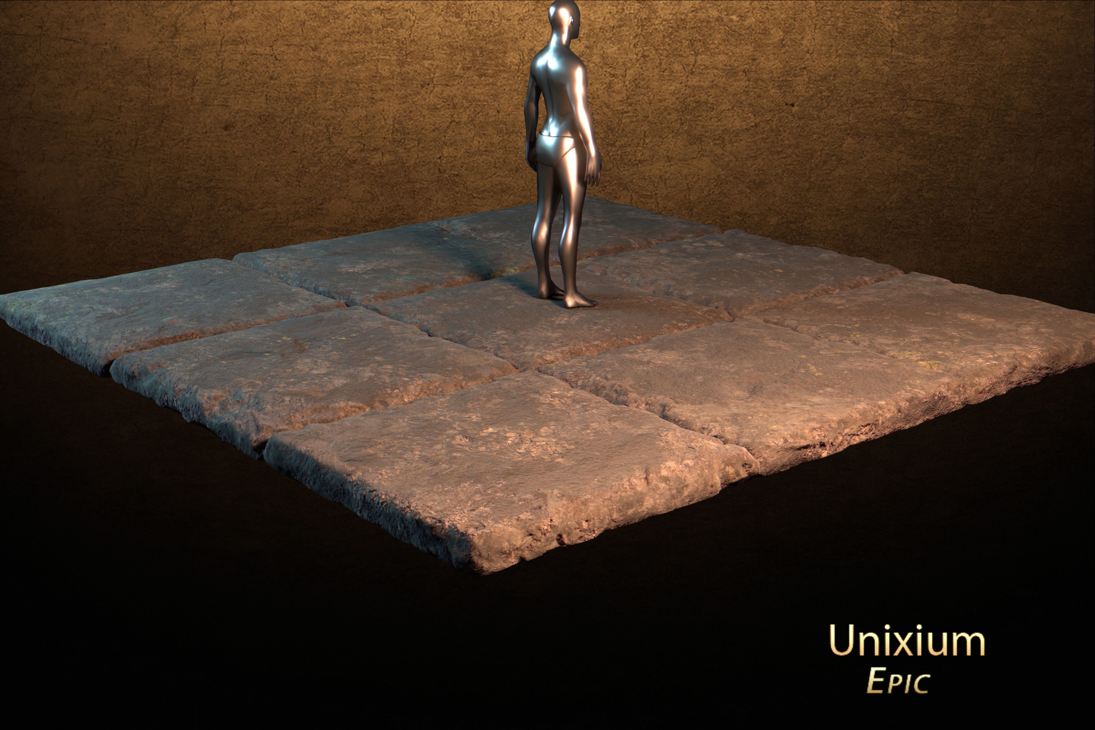 Modular Ancient Atlantean Temple Low-poly 3D model_13