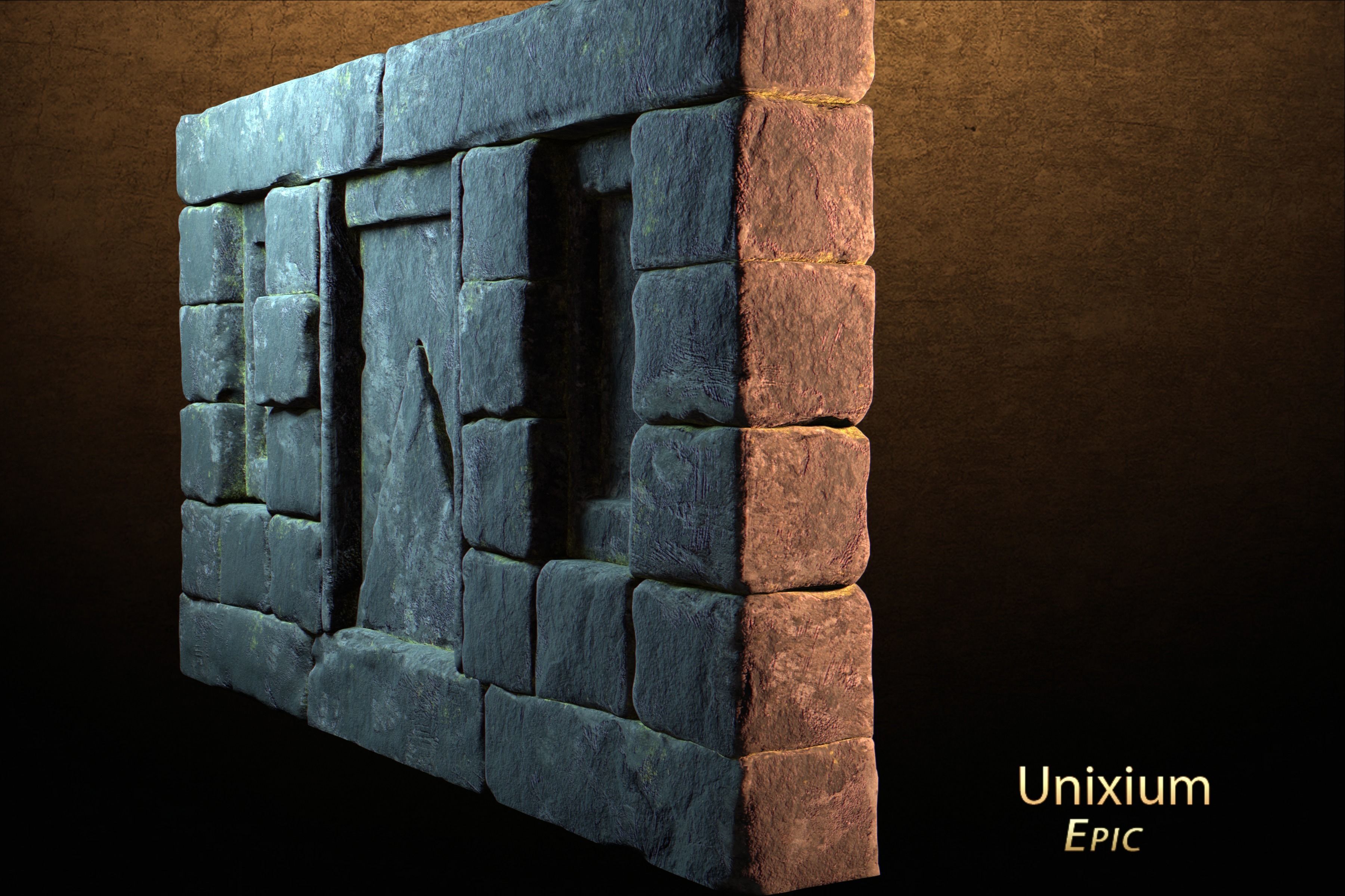 Modular Ancient Atlantean Temple Low-poly 3D model_39