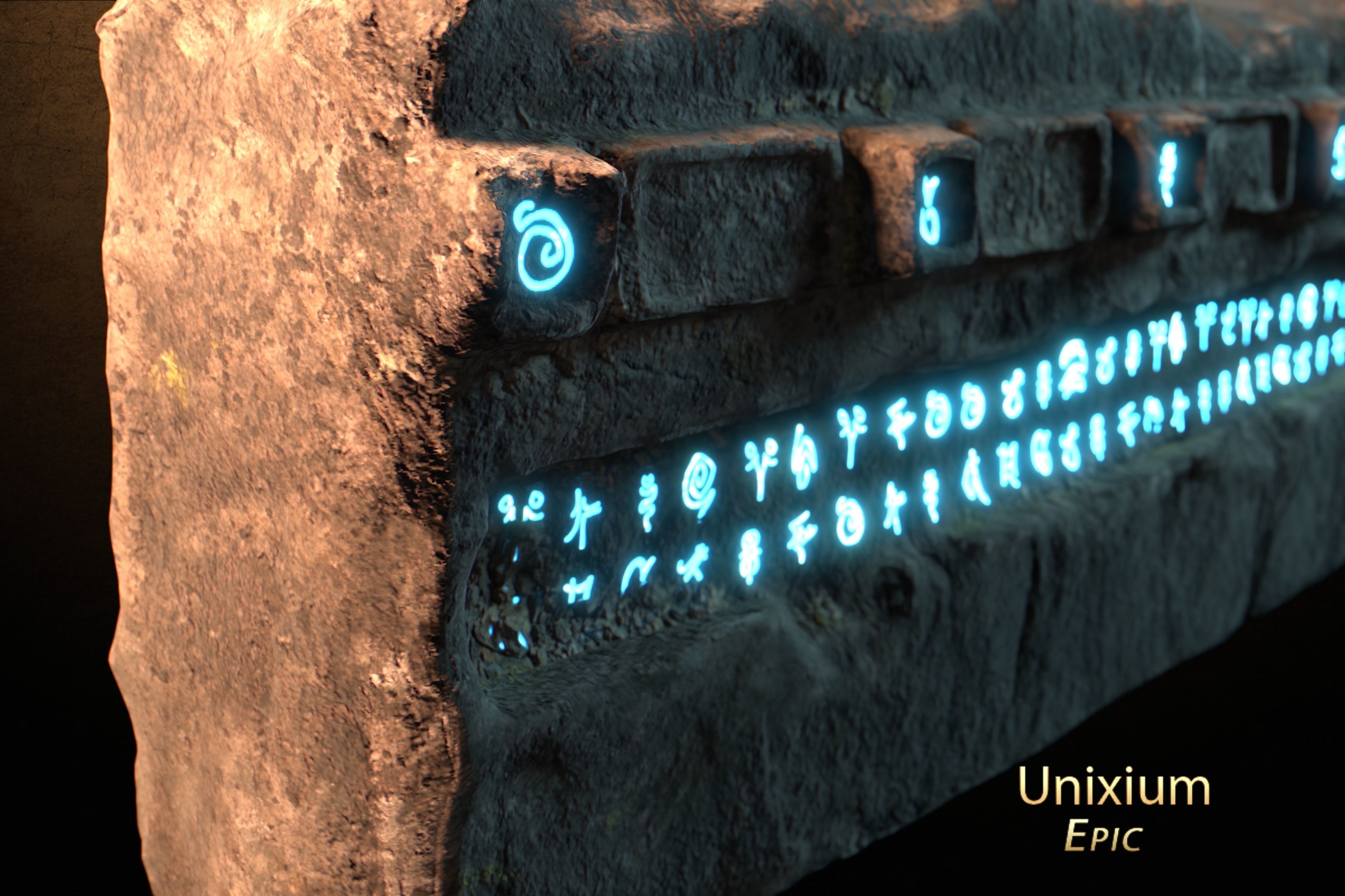 Modular Ancient Atlantean Temple Low-poly 3D model_19