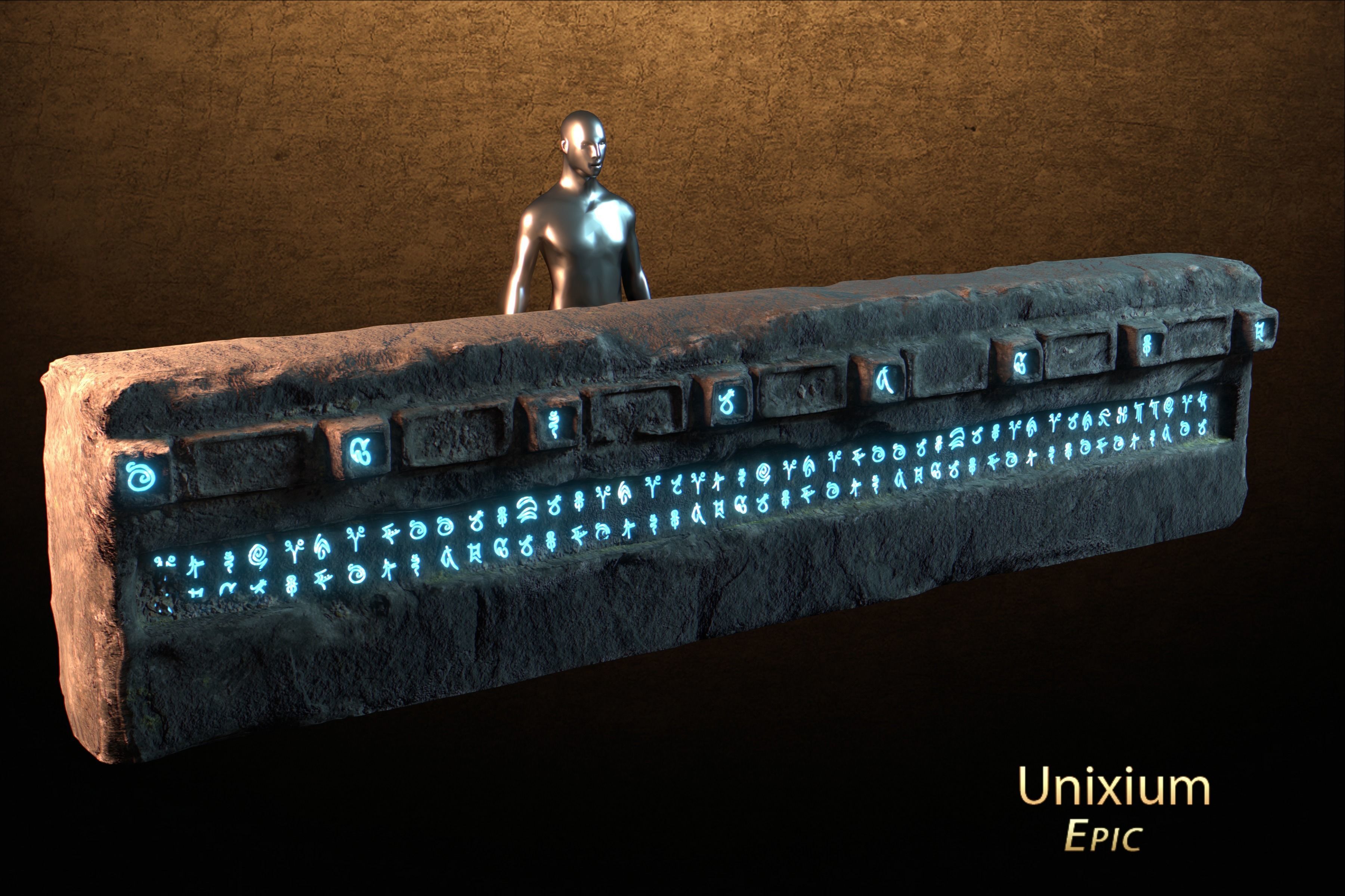 Modular Ancient Atlantean Temple Low-poly 3D model_17