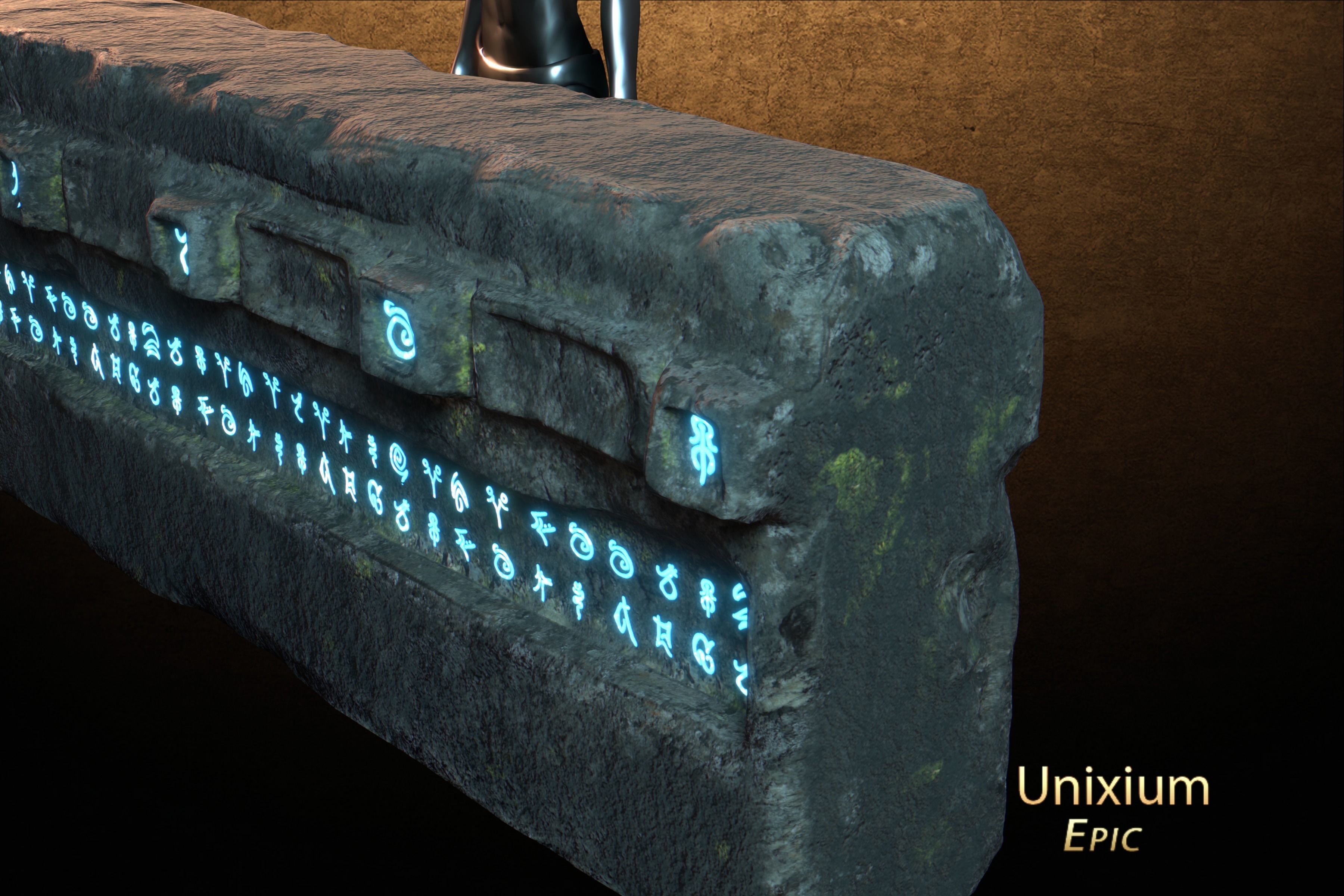 Modular Ancient Atlantean Temple Low-poly 3D model_20