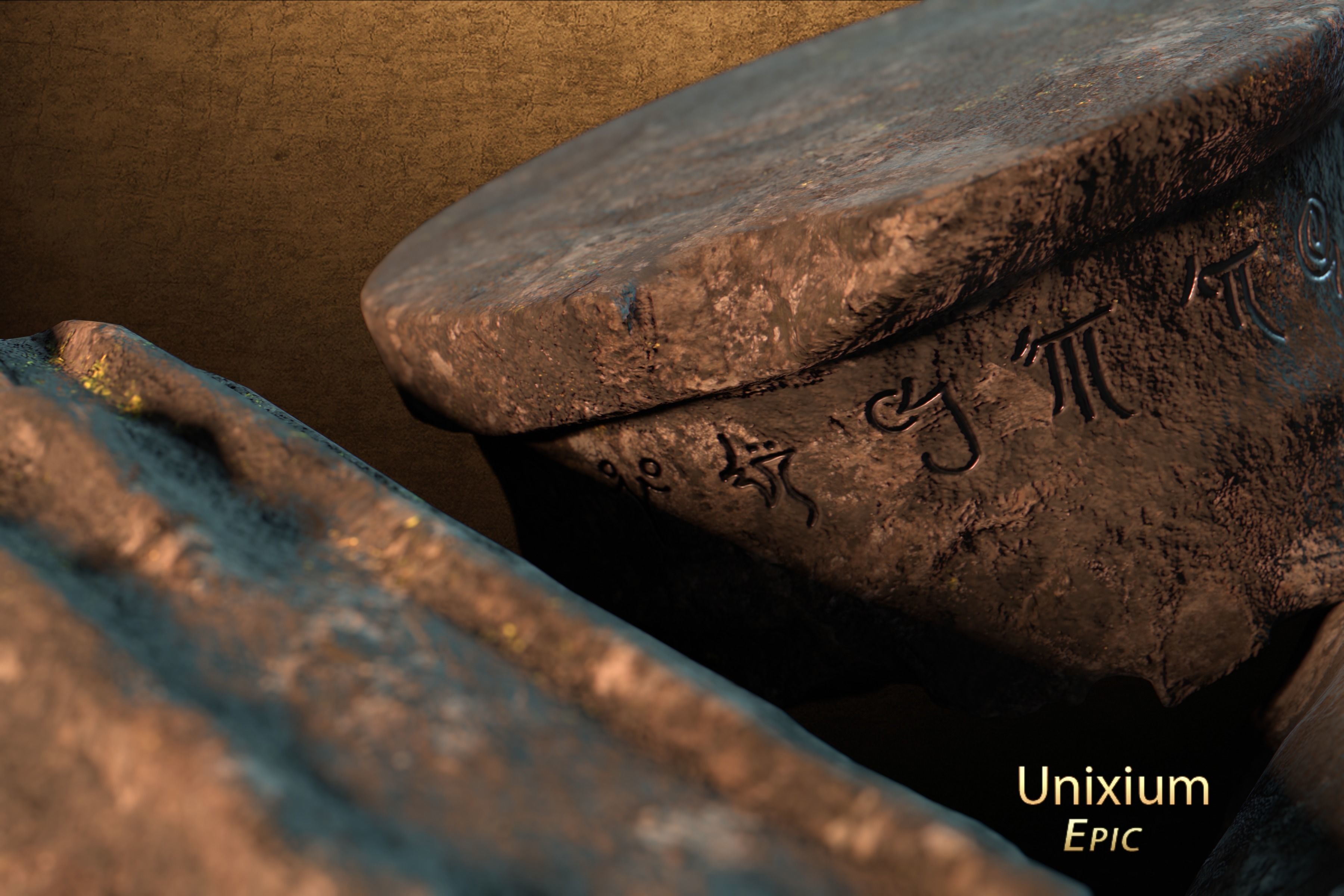 Modular Ancient Atlantean Temple Low-poly 3D model_28