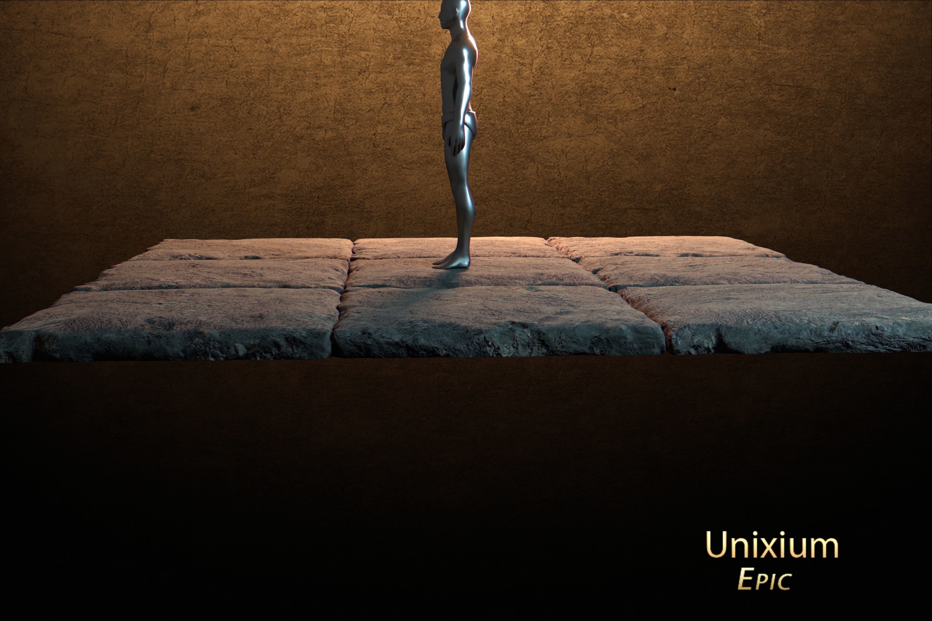 Modular Ancient Atlantean Temple Low-poly 3D model_15