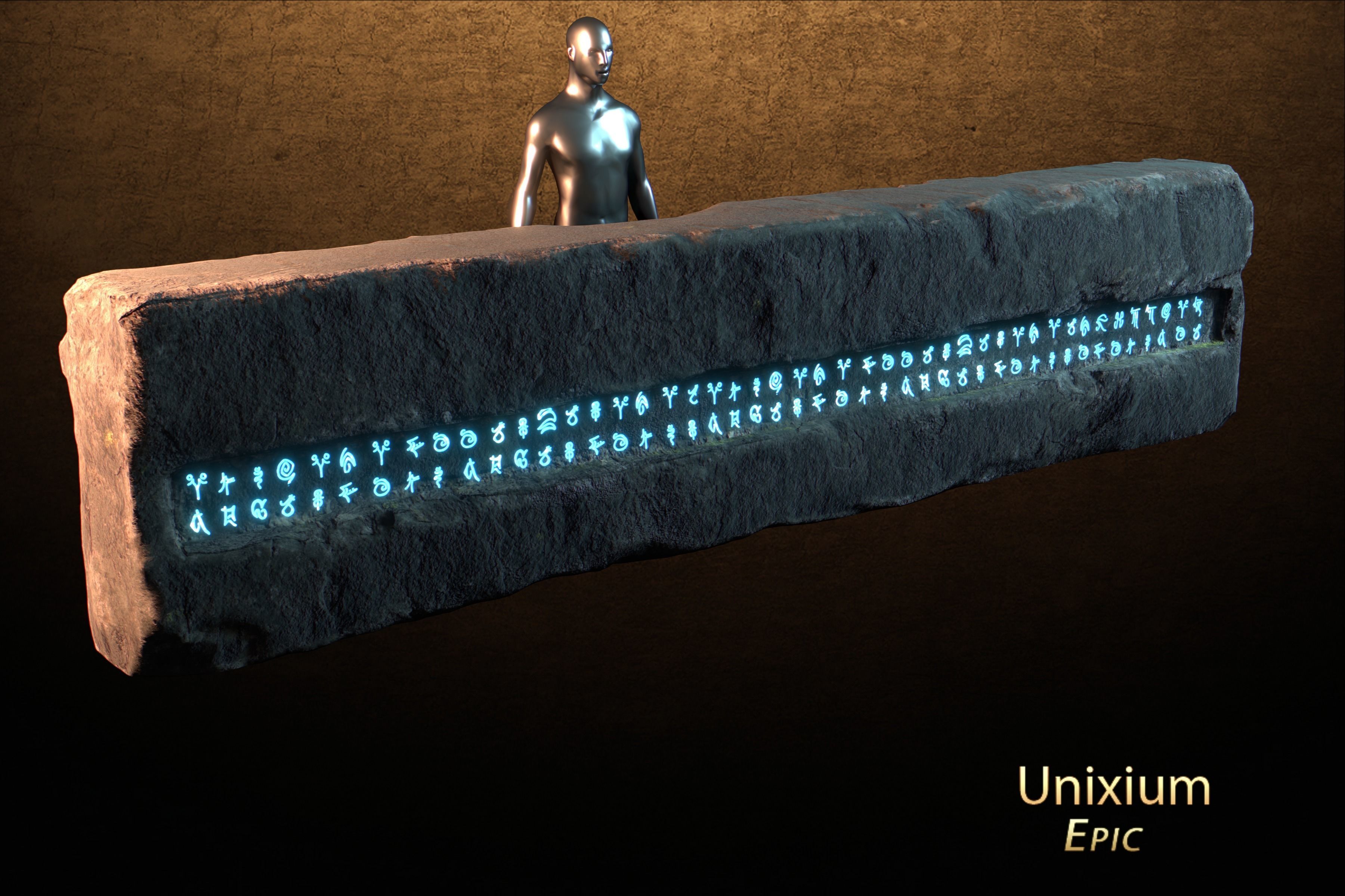 Modular Ancient Atlantean Temple Low-poly 3D model_18