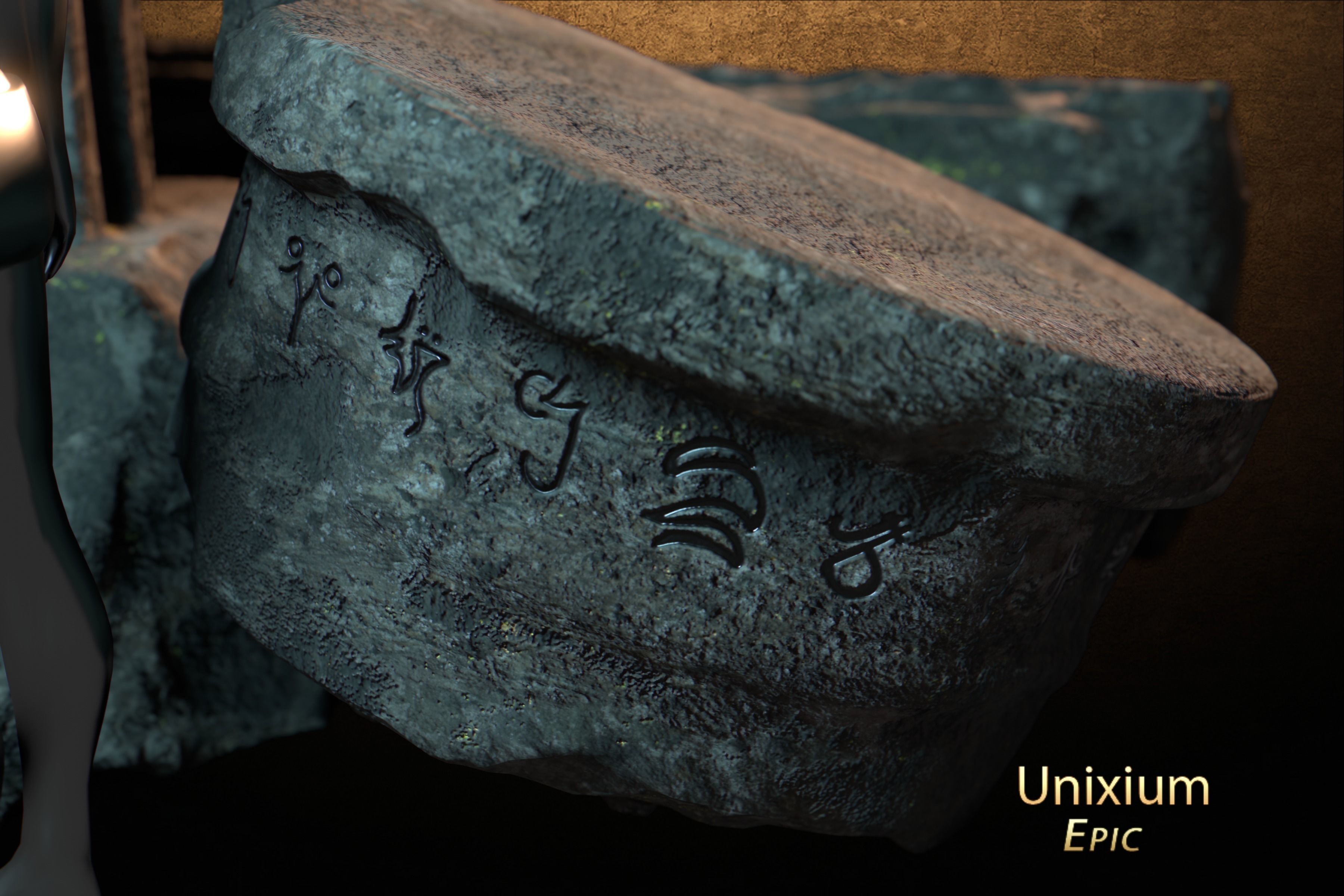 Modular Ancient Atlantean Temple Low-poly 3D model_29