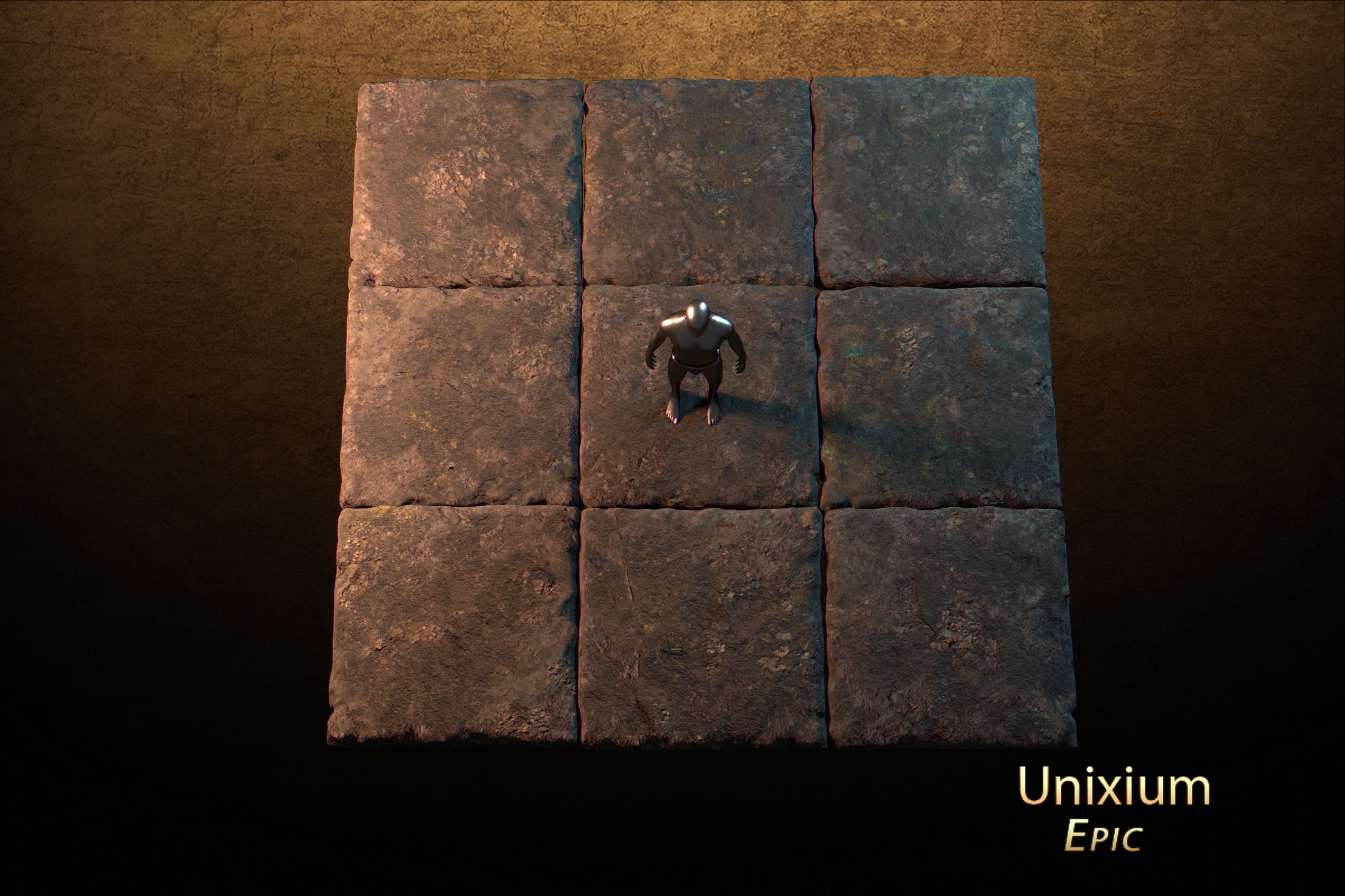 Modular Ancient Atlantean Temple Low-poly 3D model_14