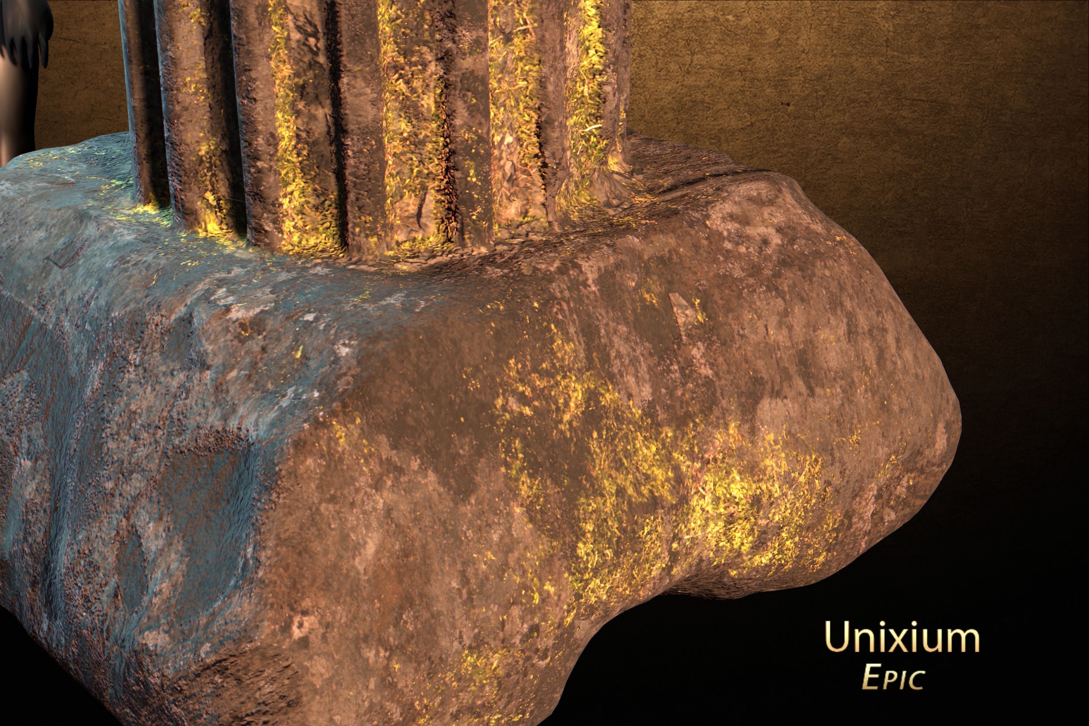 Modular Ancient Atlantean Temple Low-poly 3D model_34