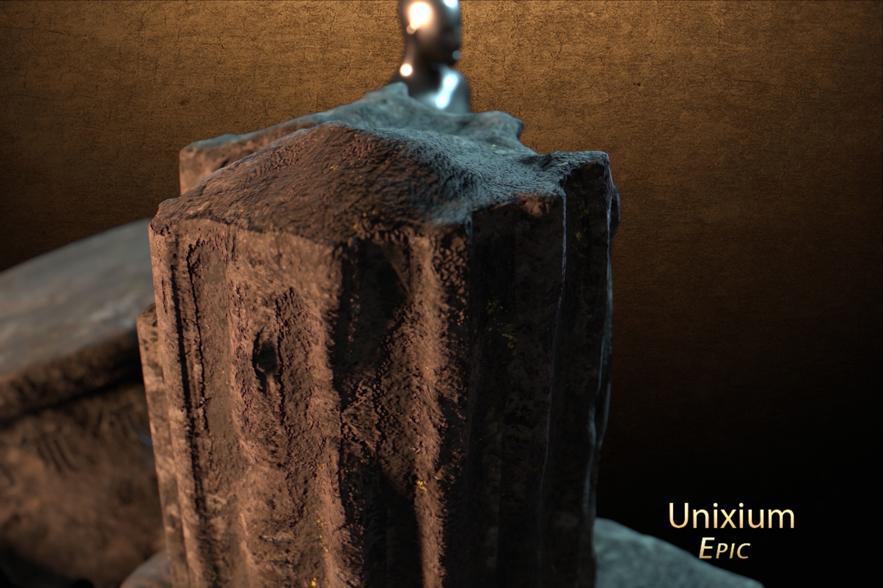 Modular Ancient Atlantean Temple Low-poly 3D model_30