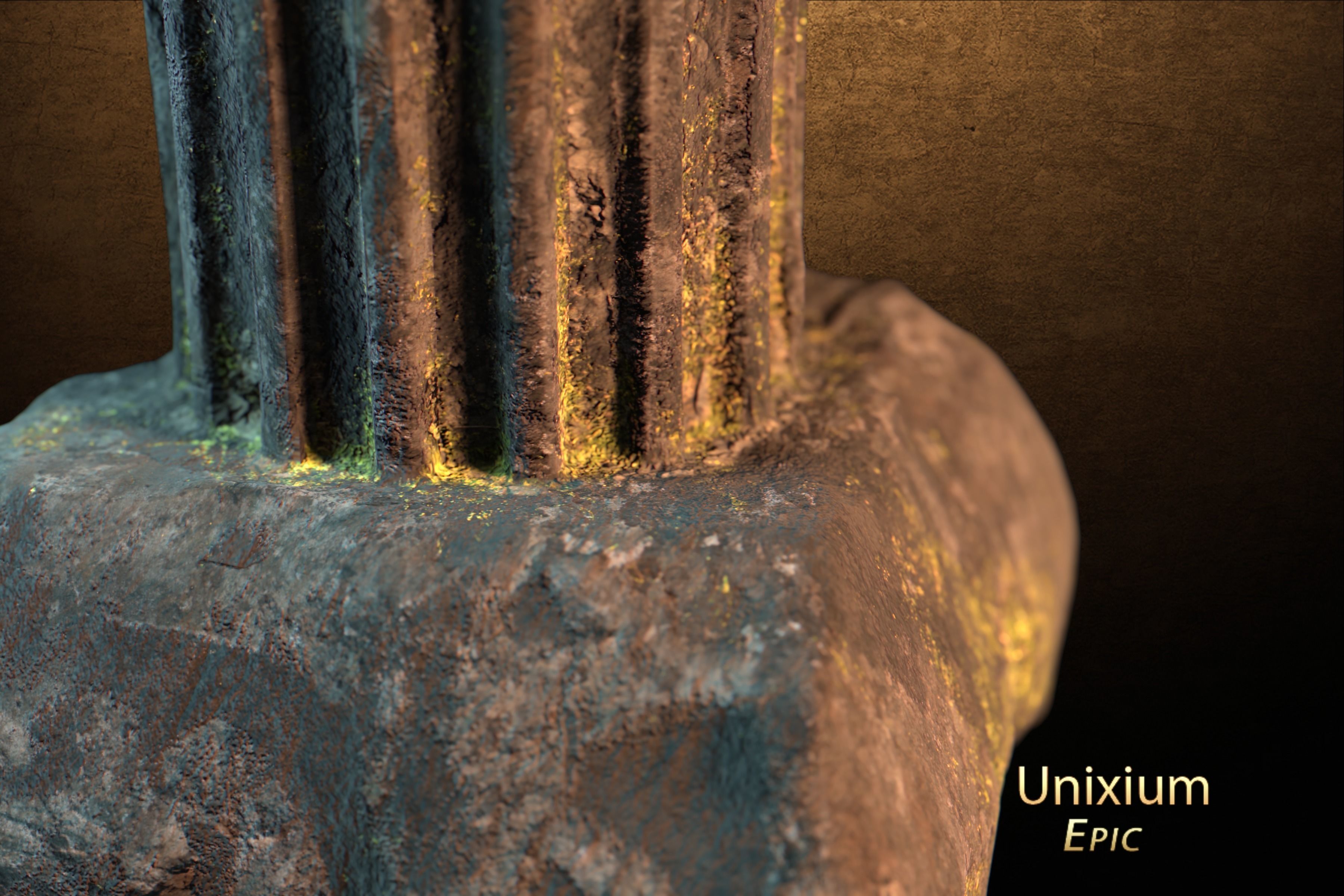 Modular Ancient Atlantean Temple Low-poly 3D model_32