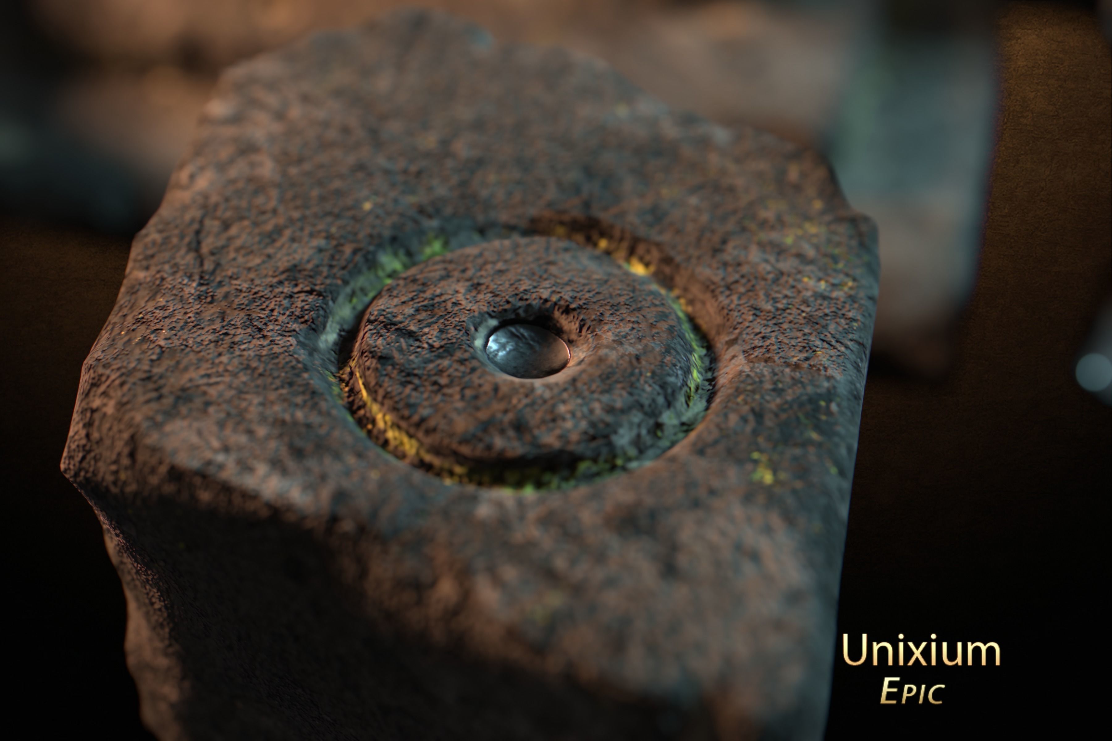 Modular Ancient Atlantean Temple Low-poly 3D model_6