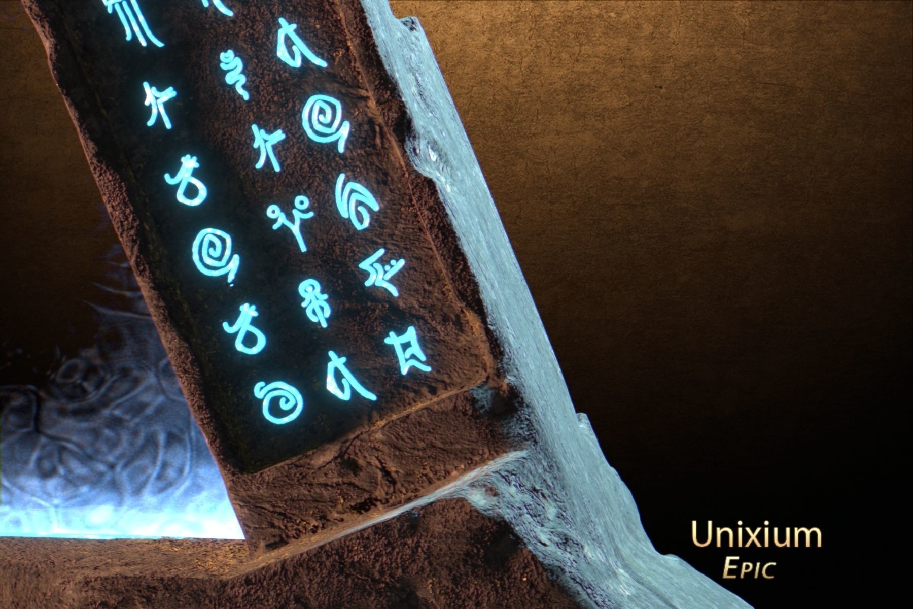 Modular Ancient Atlantean Temple Low-poly 3D model_4