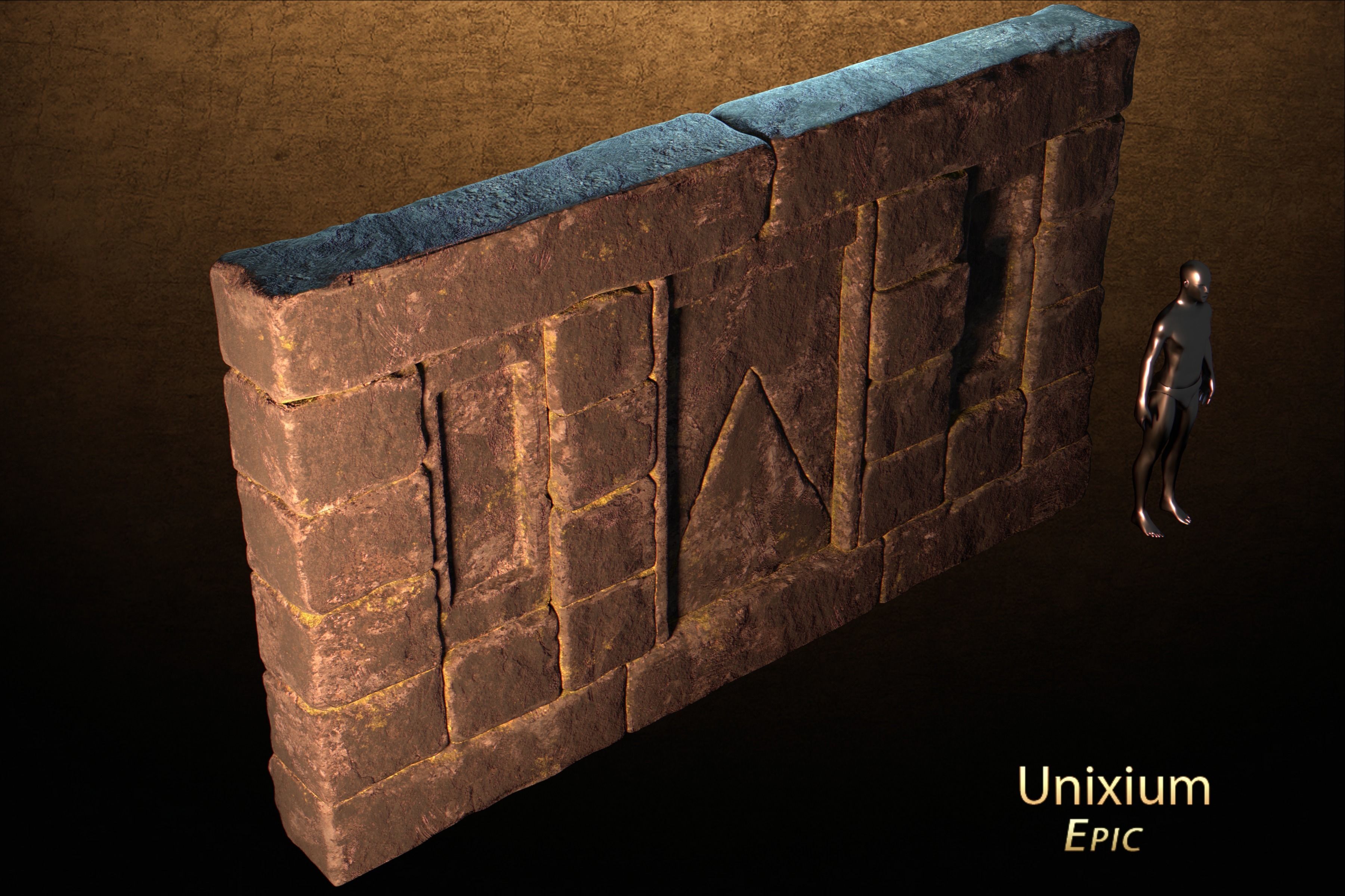 Modular Ancient Atlantean Temple Low-poly 3D model_37