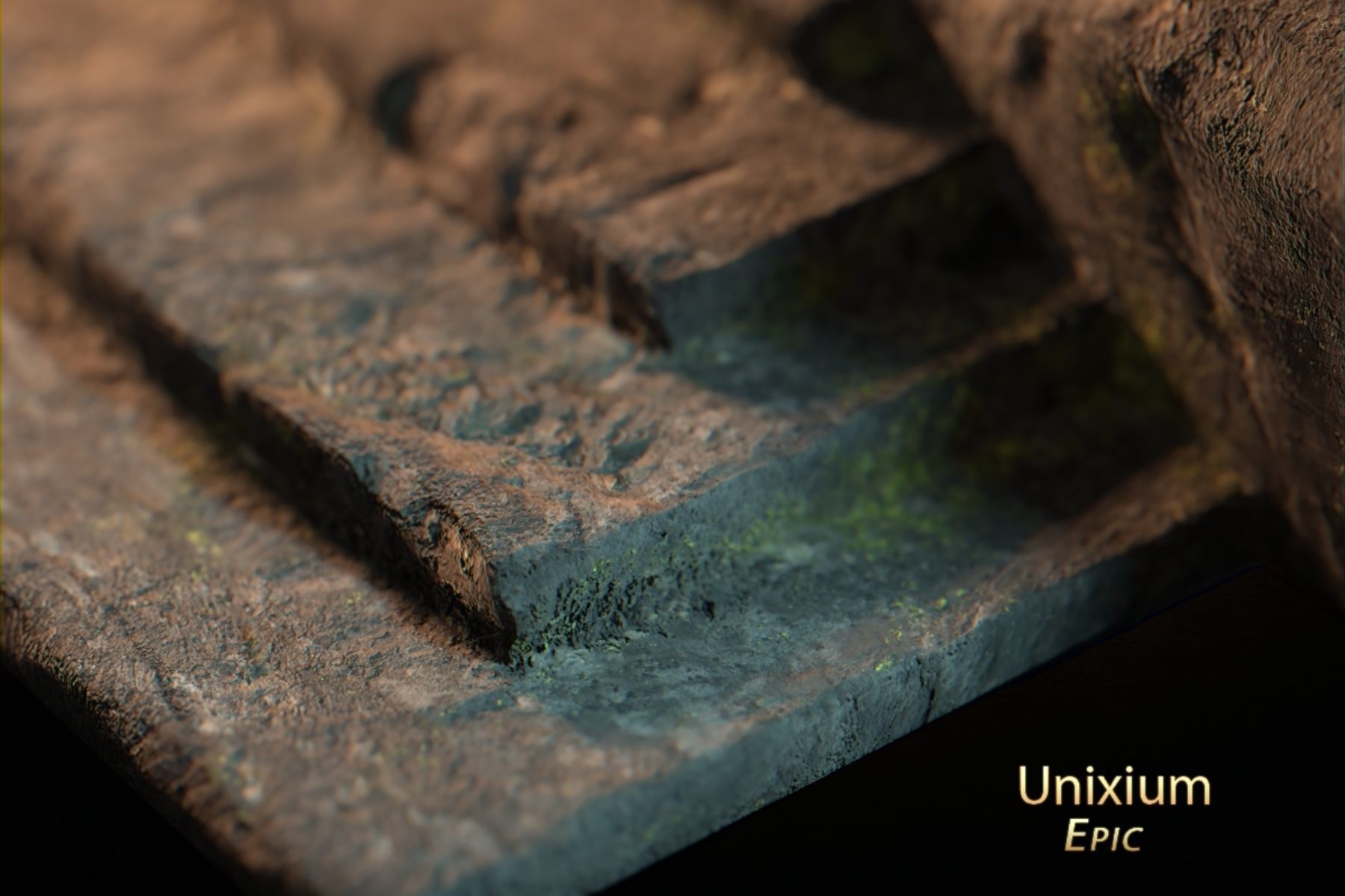 Modular Ancient Atlantean Temple Low-poly 3D model_5