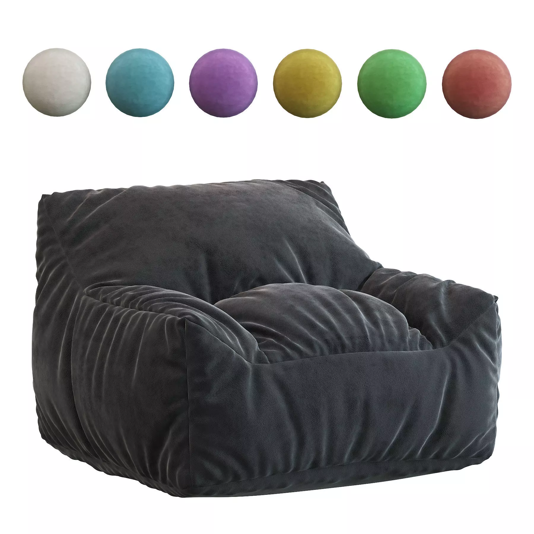 Big Joe Lux Large Bean Bag Chair and Lounger 3D model_0