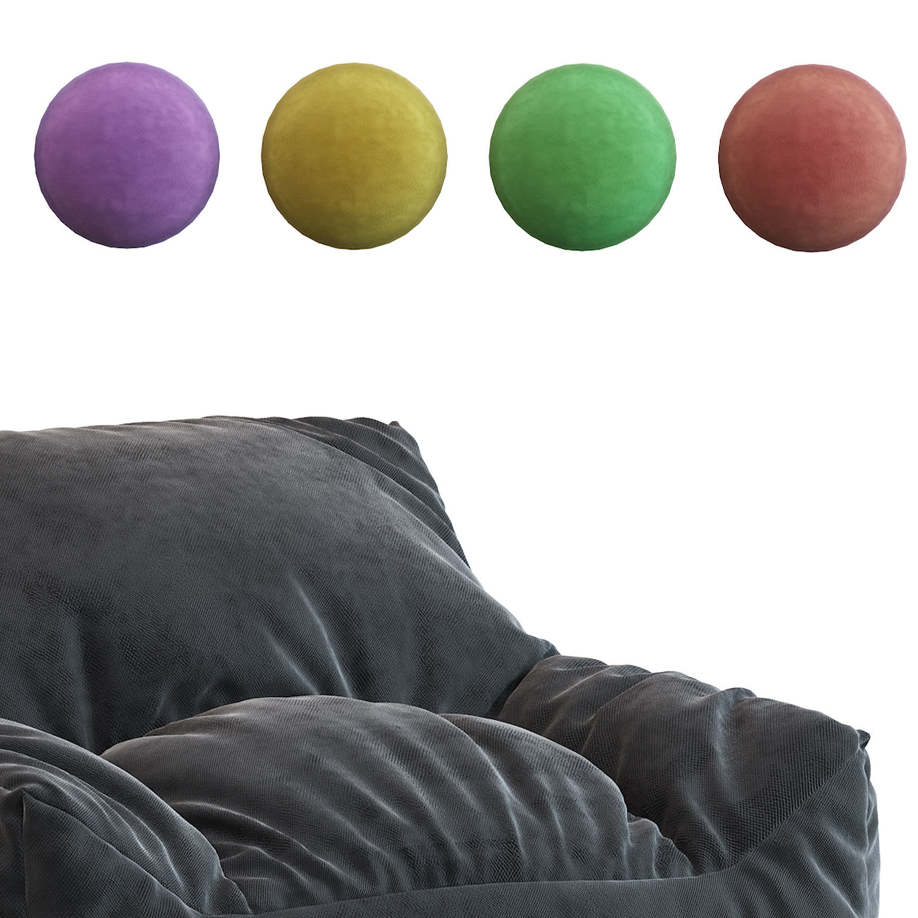 Big Joe Lux Large Bean Bag Chair and Lounger 3D model_8