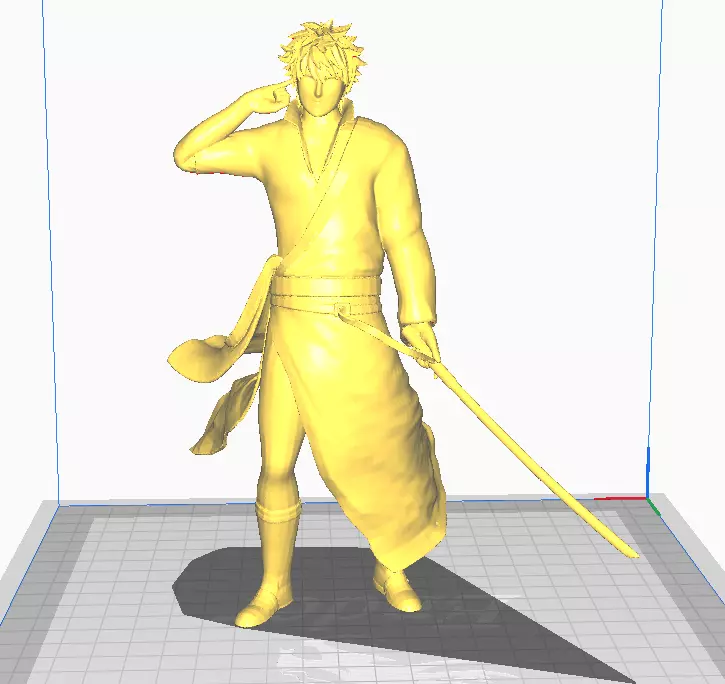 GINTOKI-GINTAMA samurai holding sword 3D model_0
