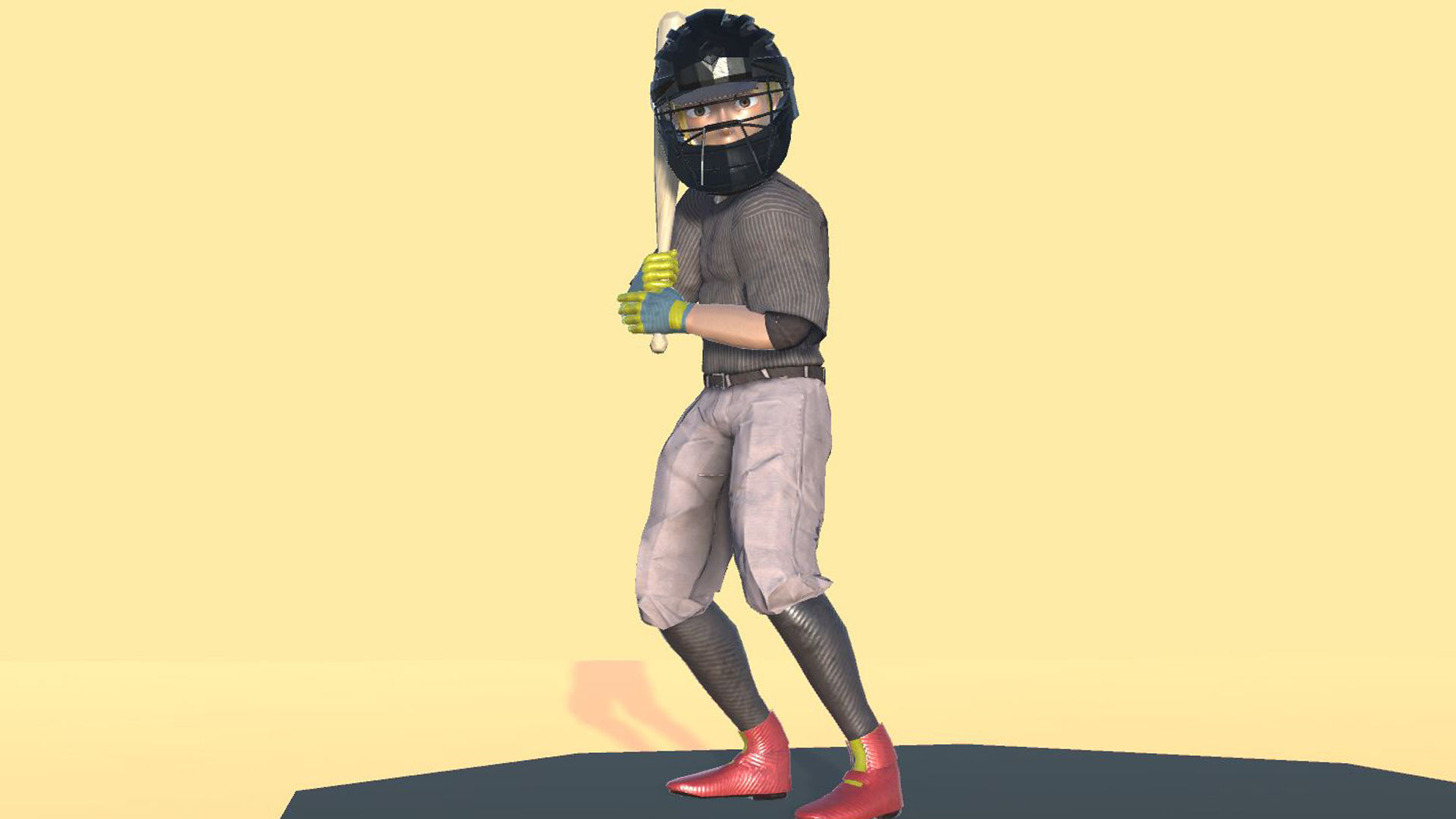 Baseball Actions 3D model_6