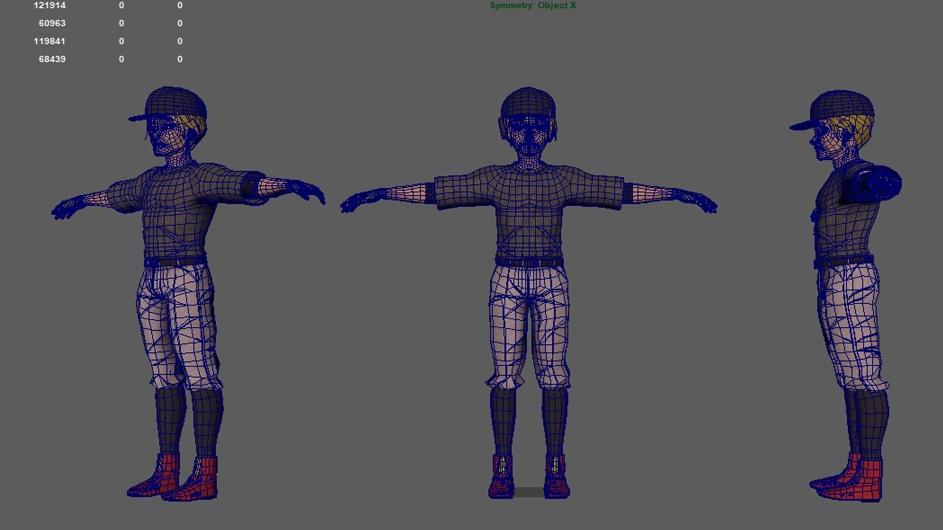 Baseball Actions 3D model_14